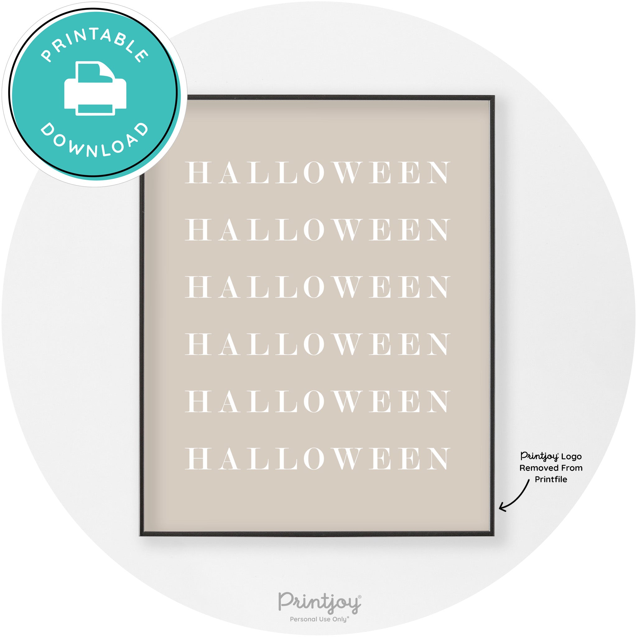 Halloween Cute Pattern Modern Chic Wall Art Decor Free Printable - Printjoy