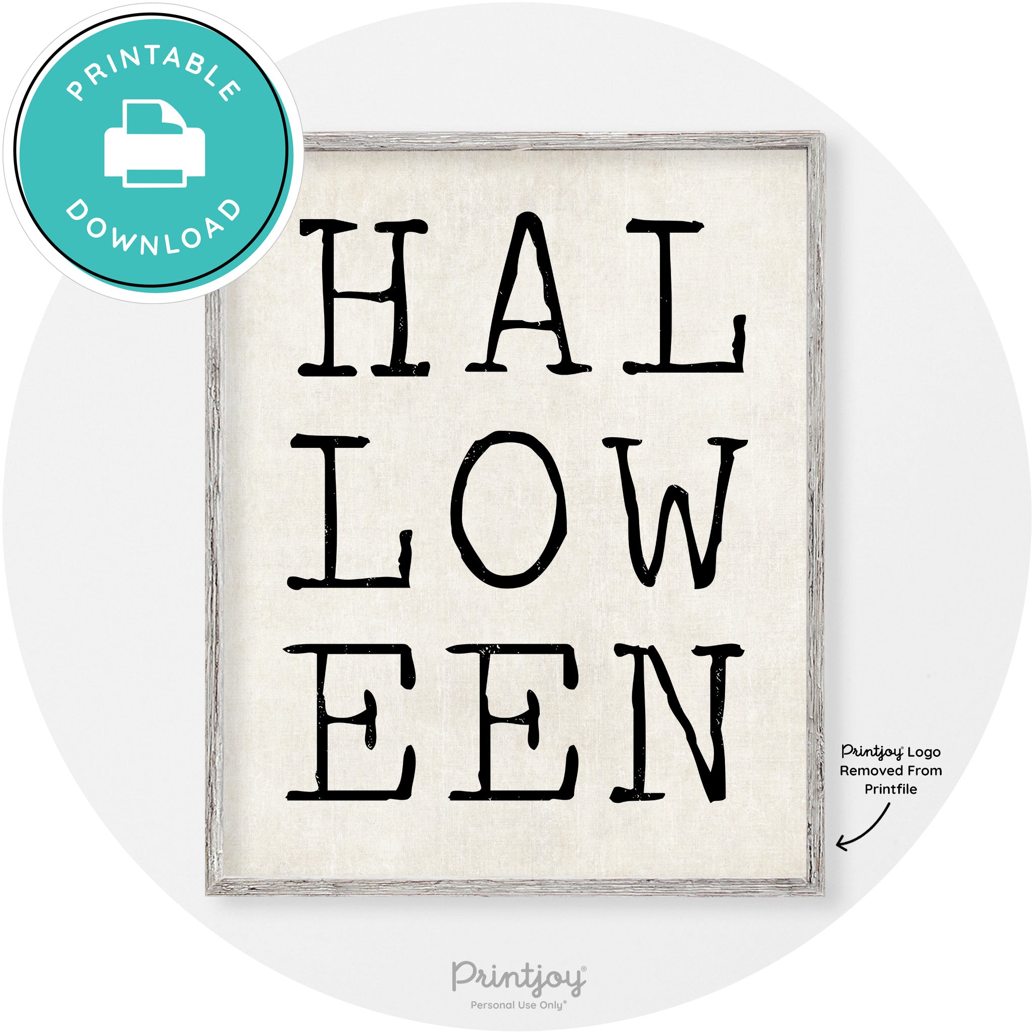 Halloween Eerie Typography Vintage Halloween Wall Art Free Printable - Printjoy