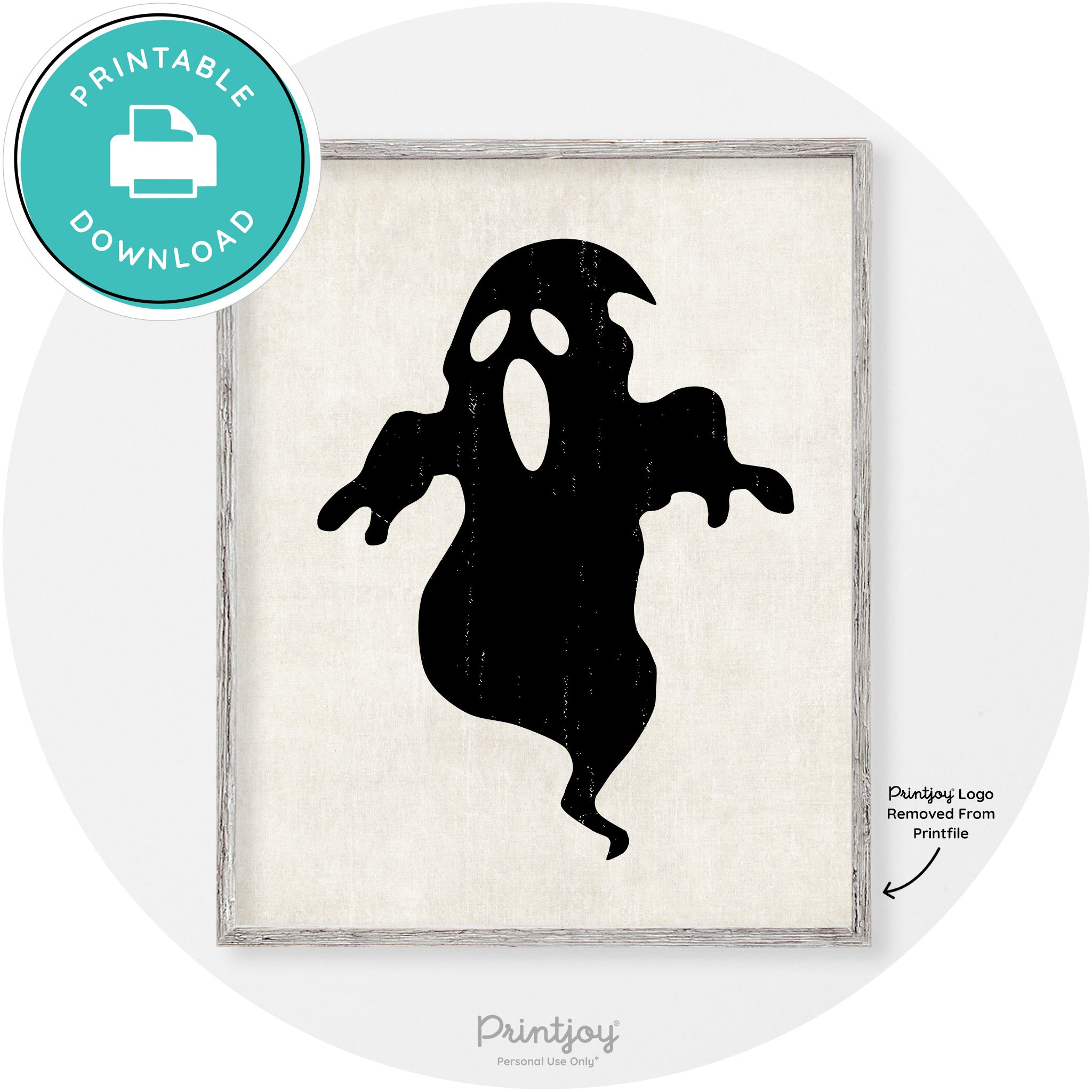 Spooky Ghost Boogie Man Halloween Vintage Wall Art Free Printable - Printjoy