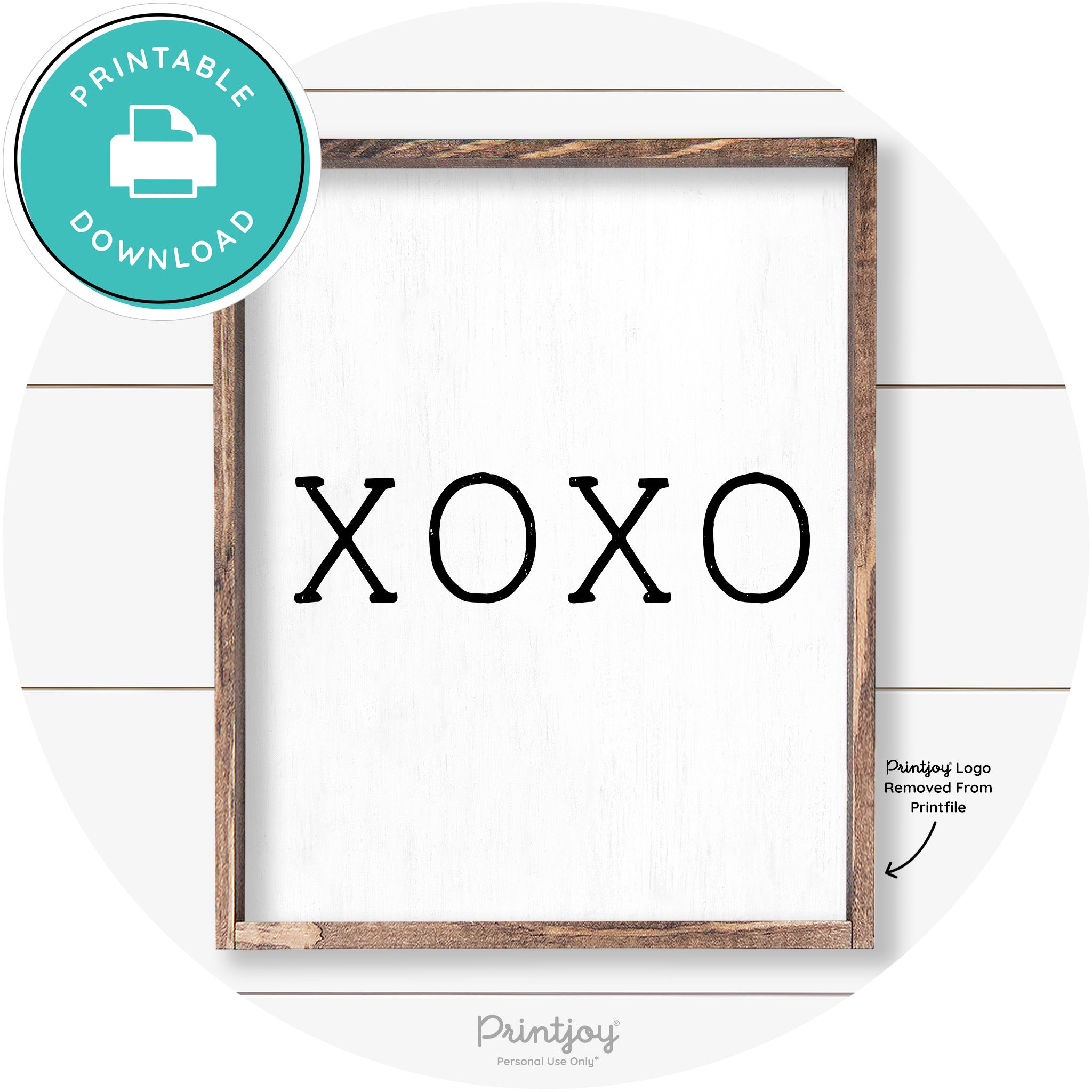 Xoxo Cute Couples Love Modern Farmhouse Wall Art Free Printable