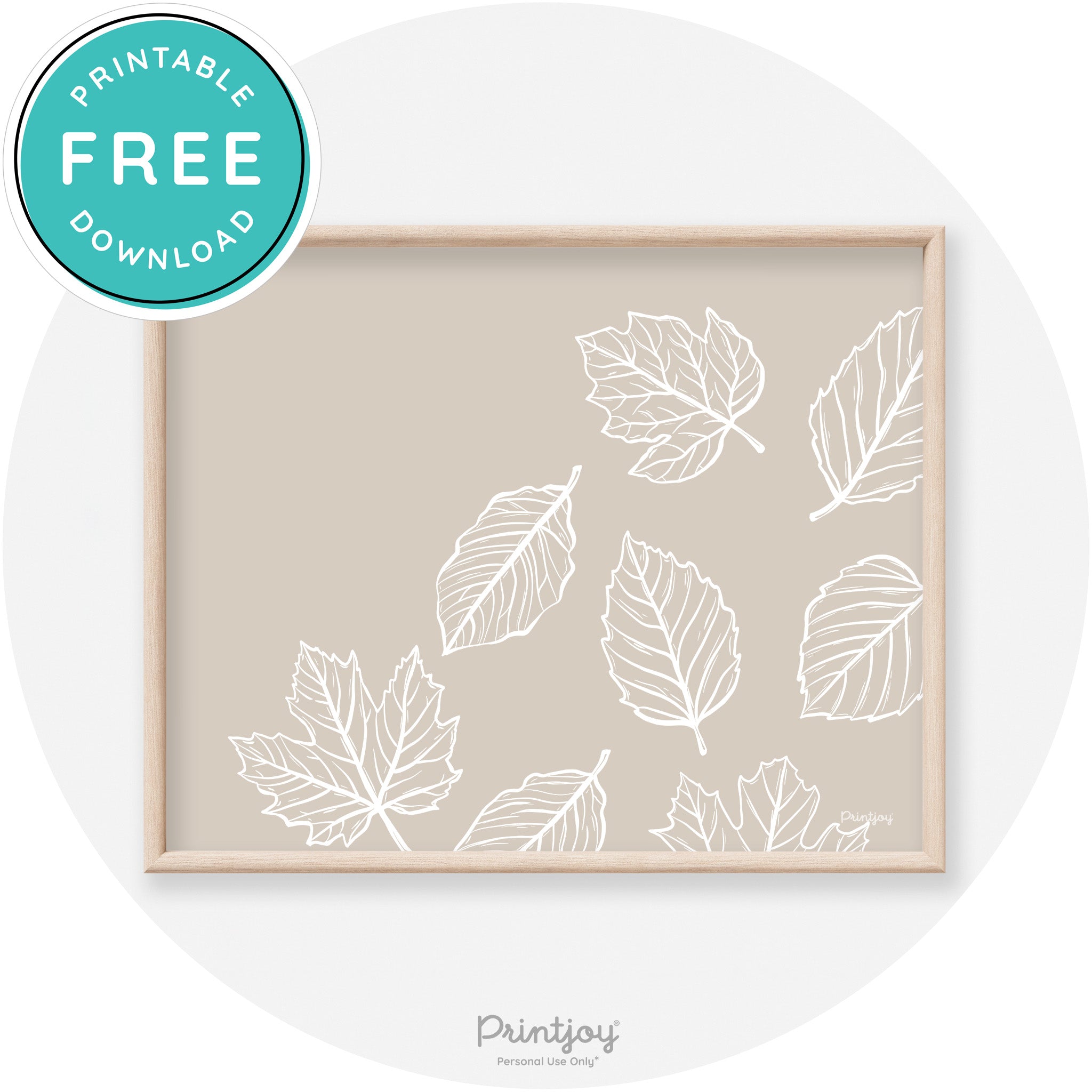 Falling Leaves Drawing Fall Modern Transitional Wall Art Free Printable - Printjoy