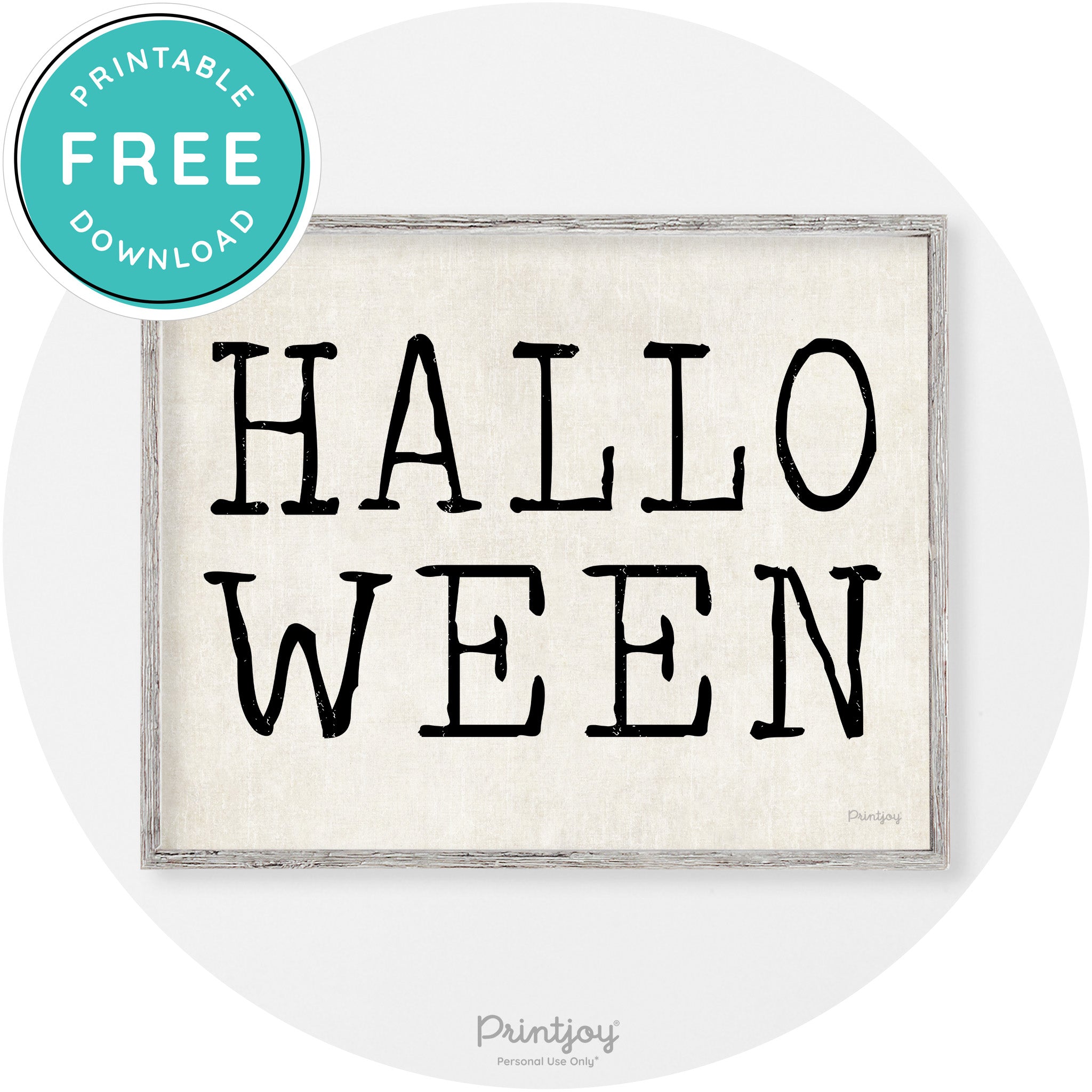 Halloween Eerie Typography Vintage Halloween Wall Art Free Printable - Printjoy