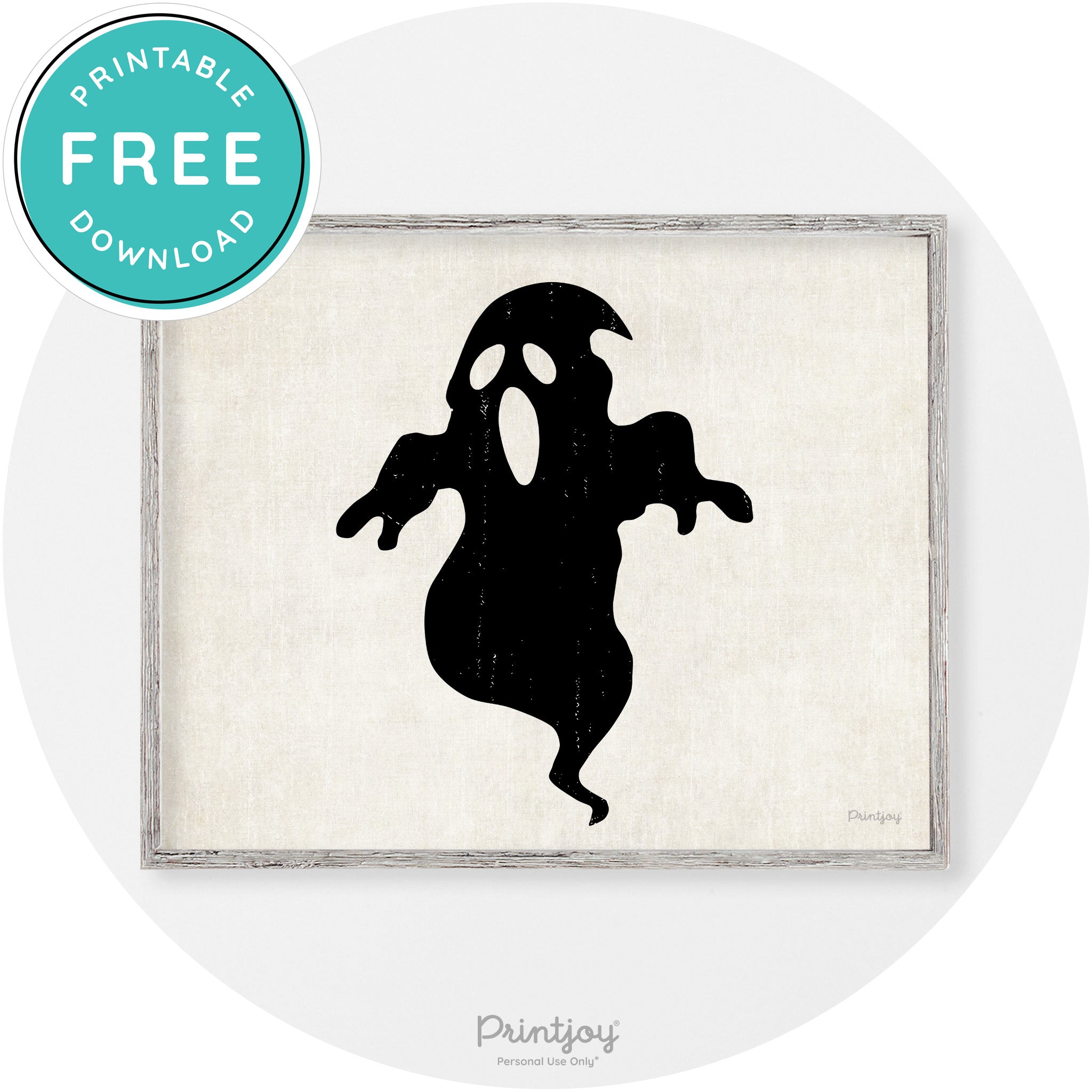 Spooky Ghost Boogie Man Halloween Vintage Wall Art Free Printable - Printjoy