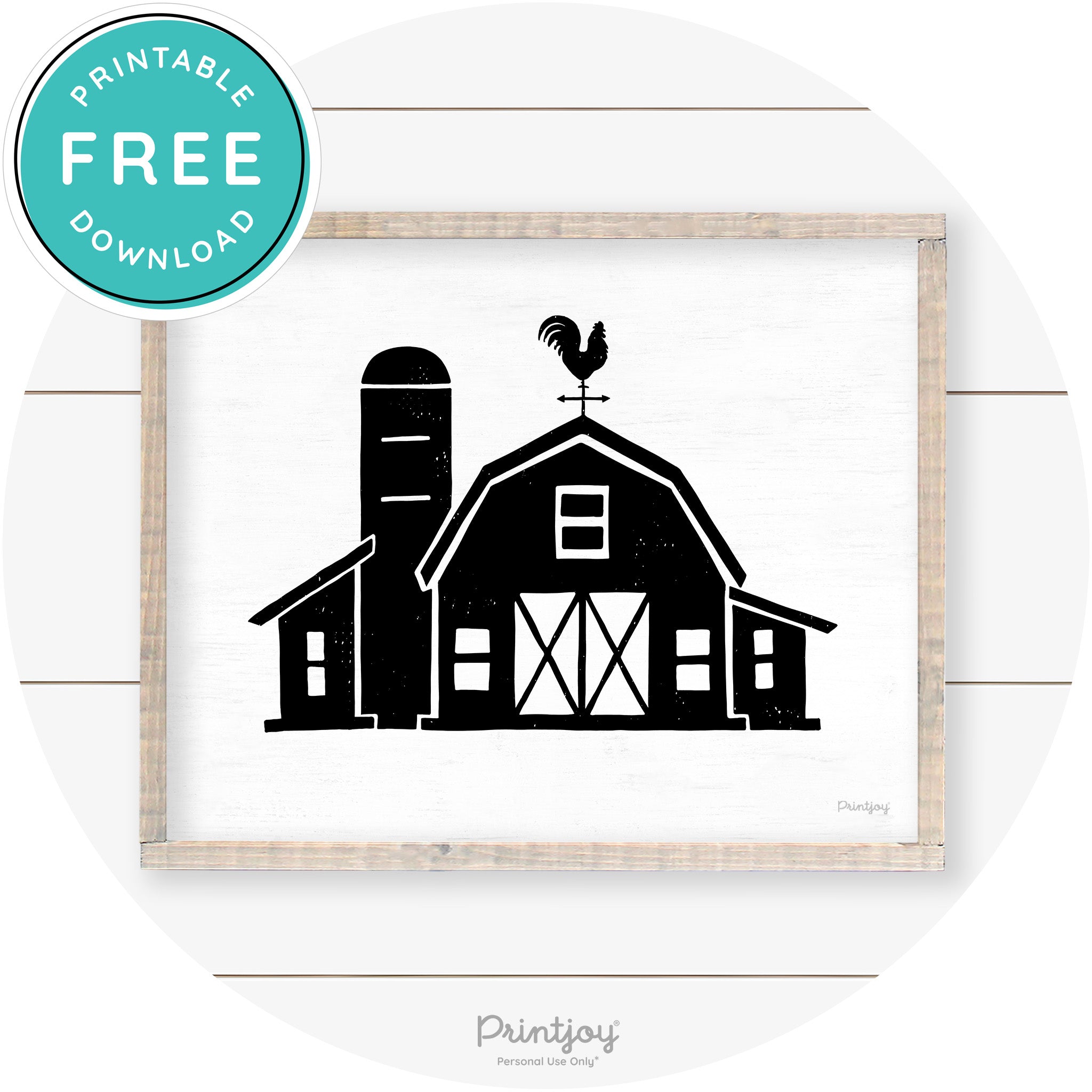 Barn Rustic Farmhouse Living Room Wall Art Decor Free Printable - Printjoy