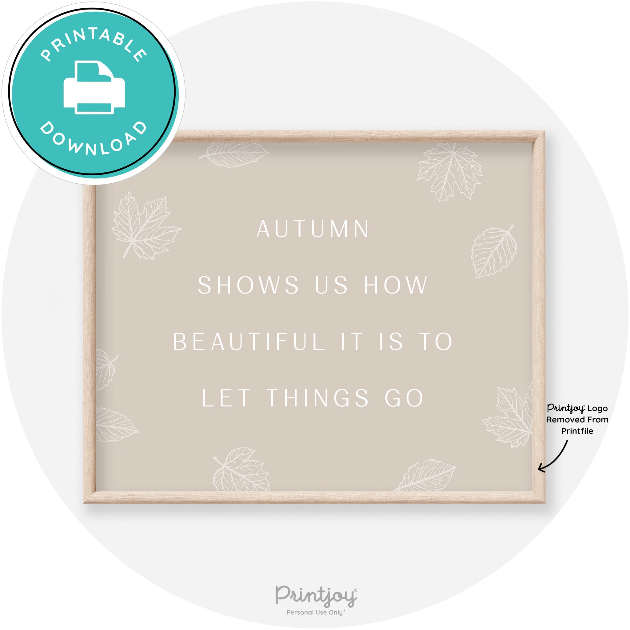 Fall Quote Autumn Let Things Go Transitional Wall Art Free Printable - Printjoy