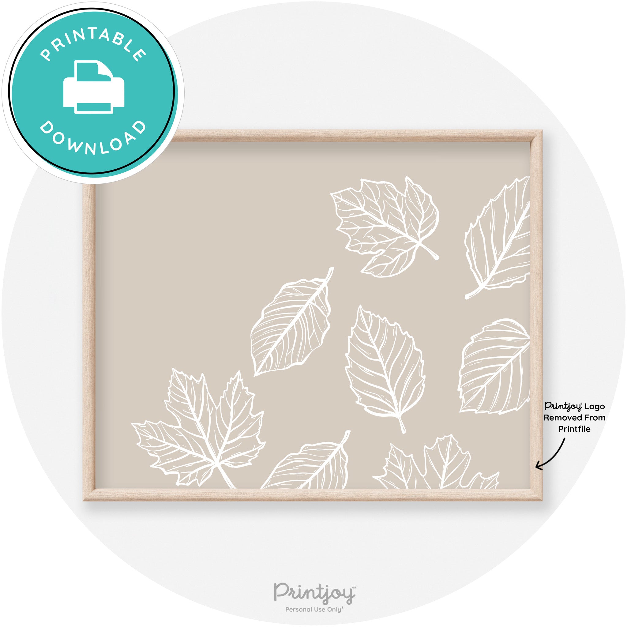 Falling Leaves Drawing Fall Modern Transitional Wall Art Free Printable - Printjoy