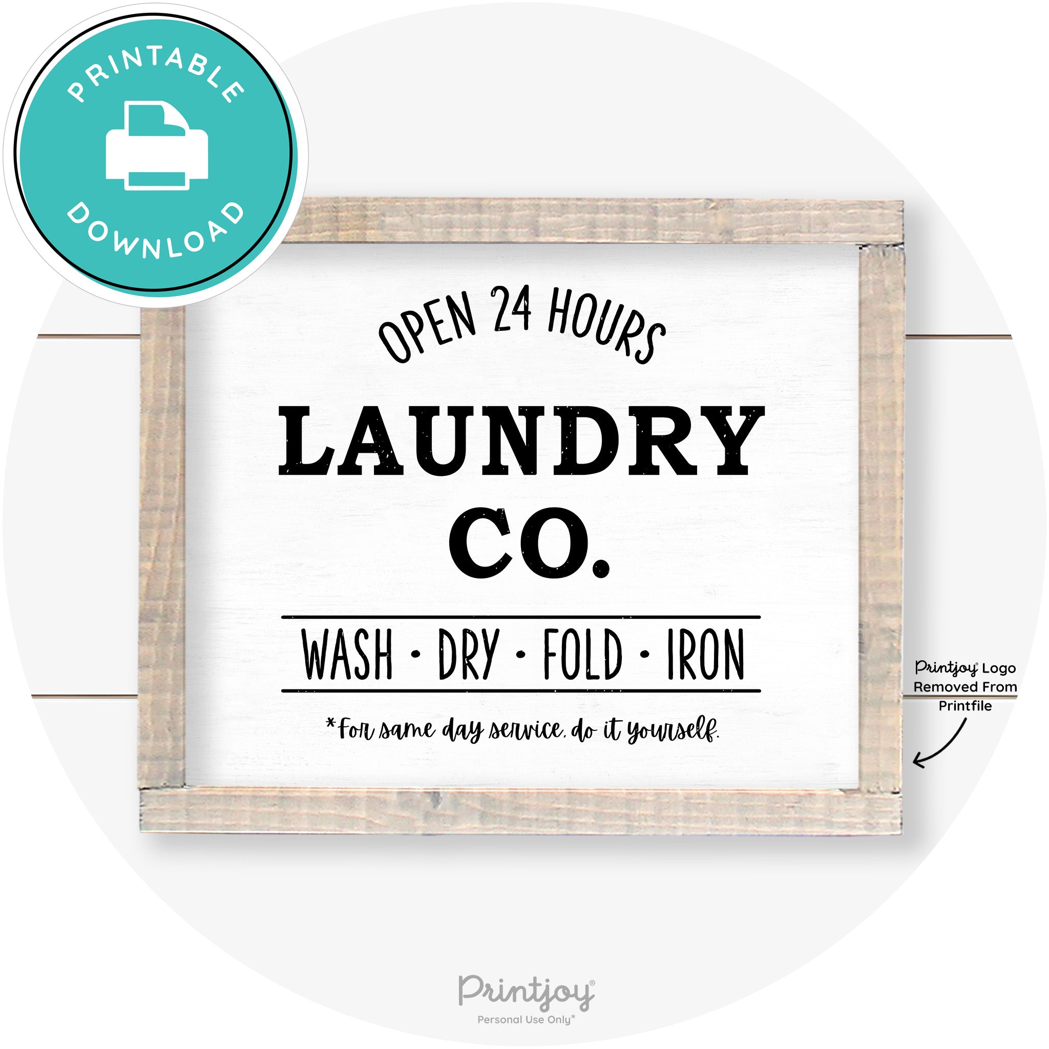 Laundry Co Do It Yourself Funny Farmhouse Wall Art Free Printable - Printjoy