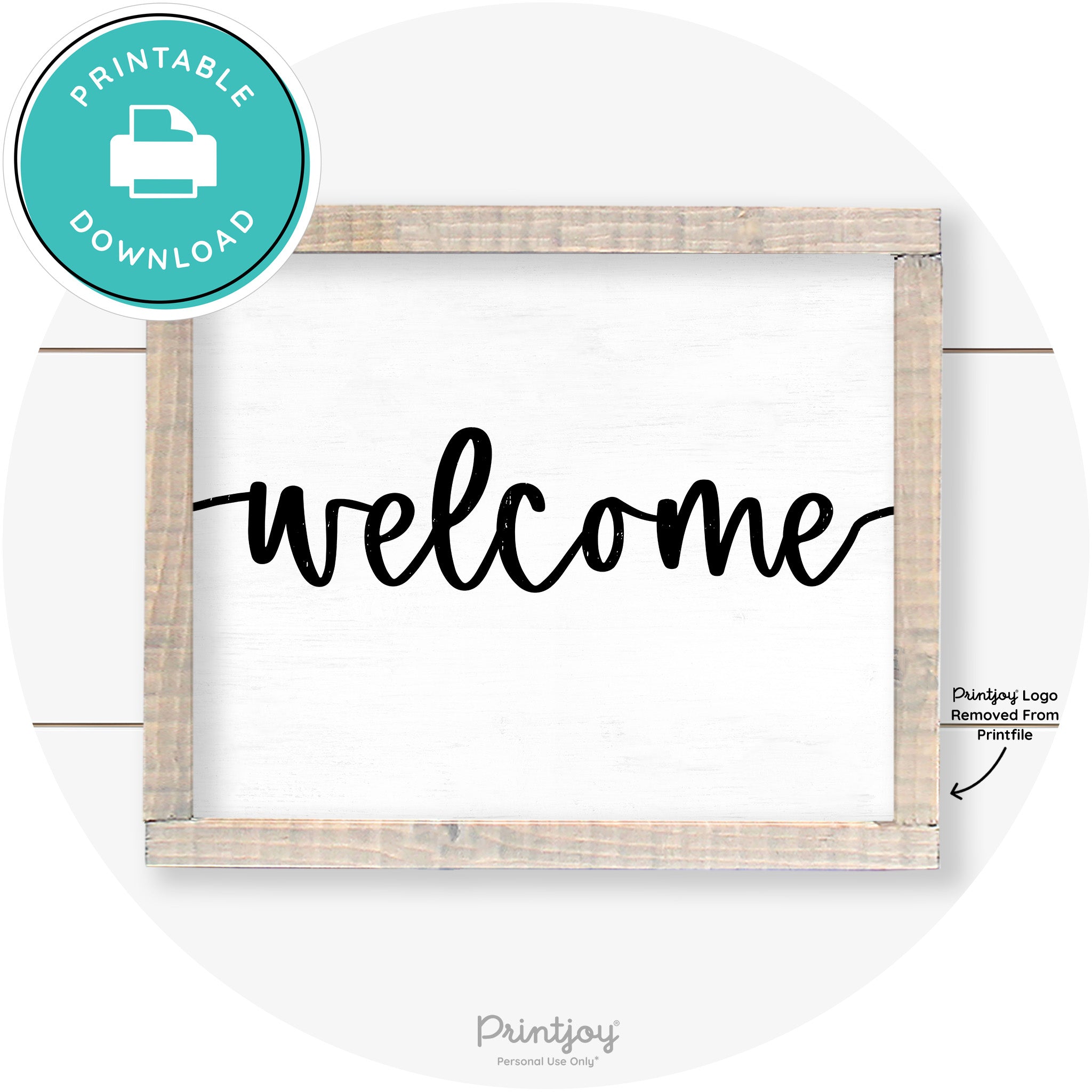 Welcome Entryway Sign Cute Farmhouse Wall Art Decor Free Printable