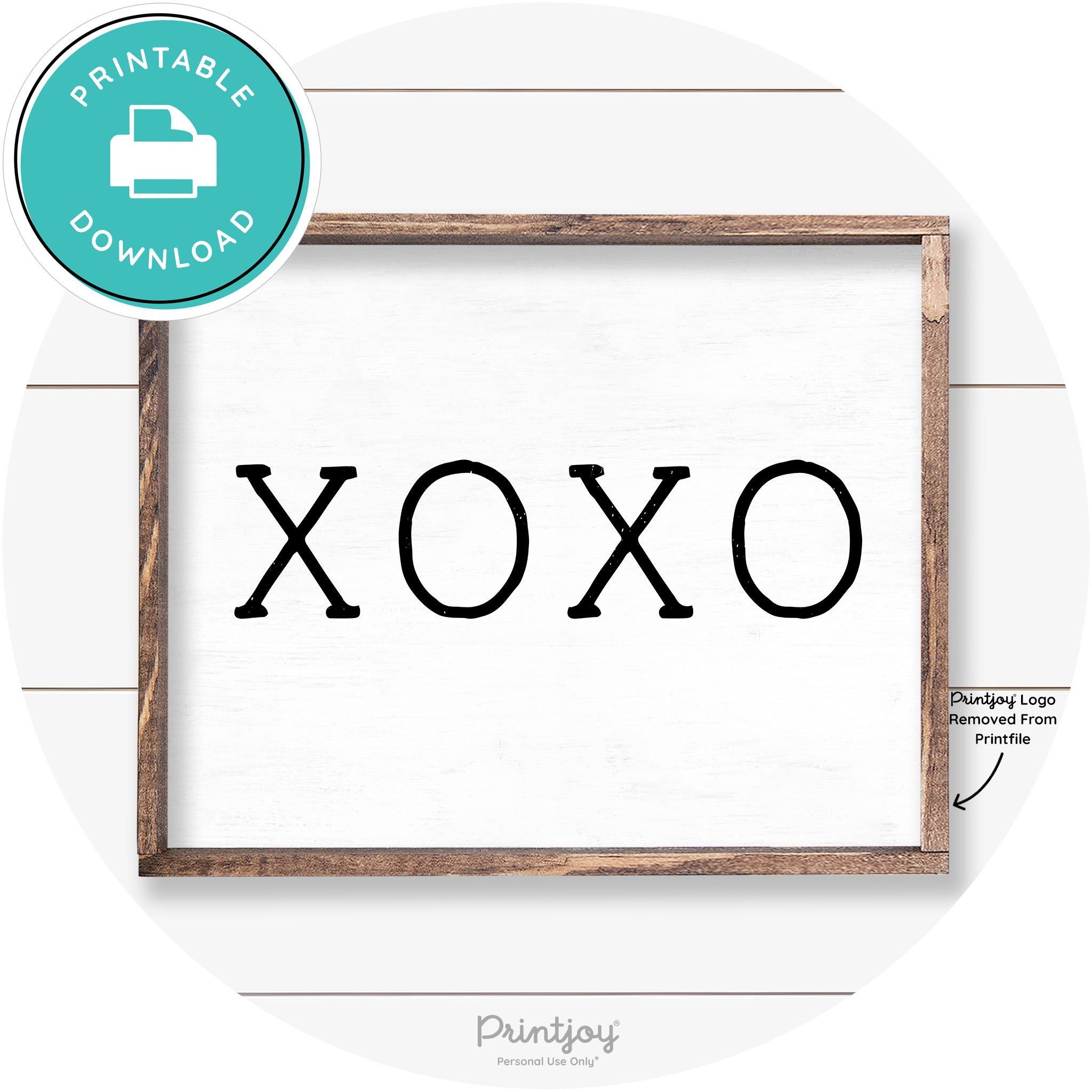 Xoxo Cute Couples Love Modern Farmhouse Wall Art Free Printable