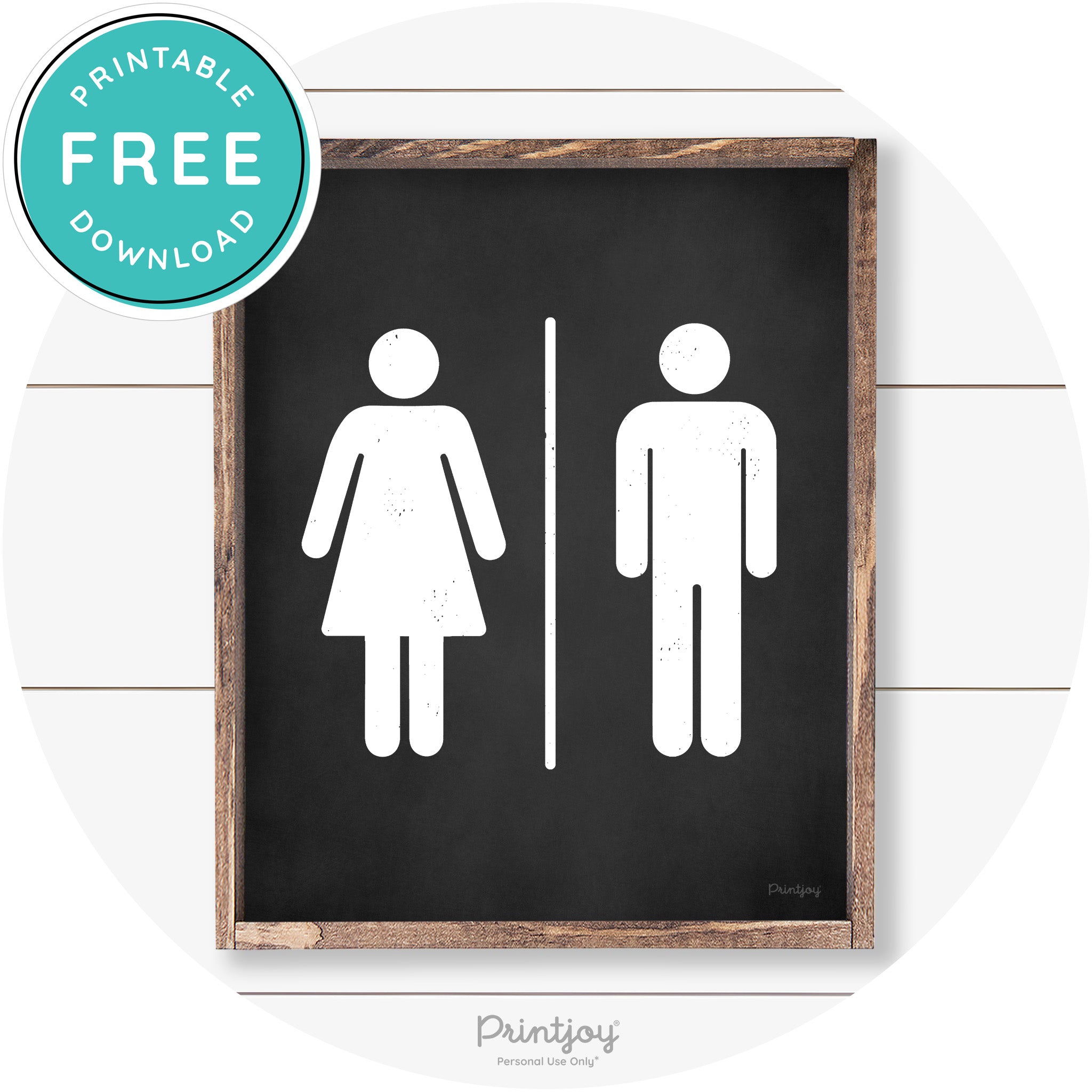 Restroom Sign Womens Mens Bathroom Farmhouse Art Free Printable