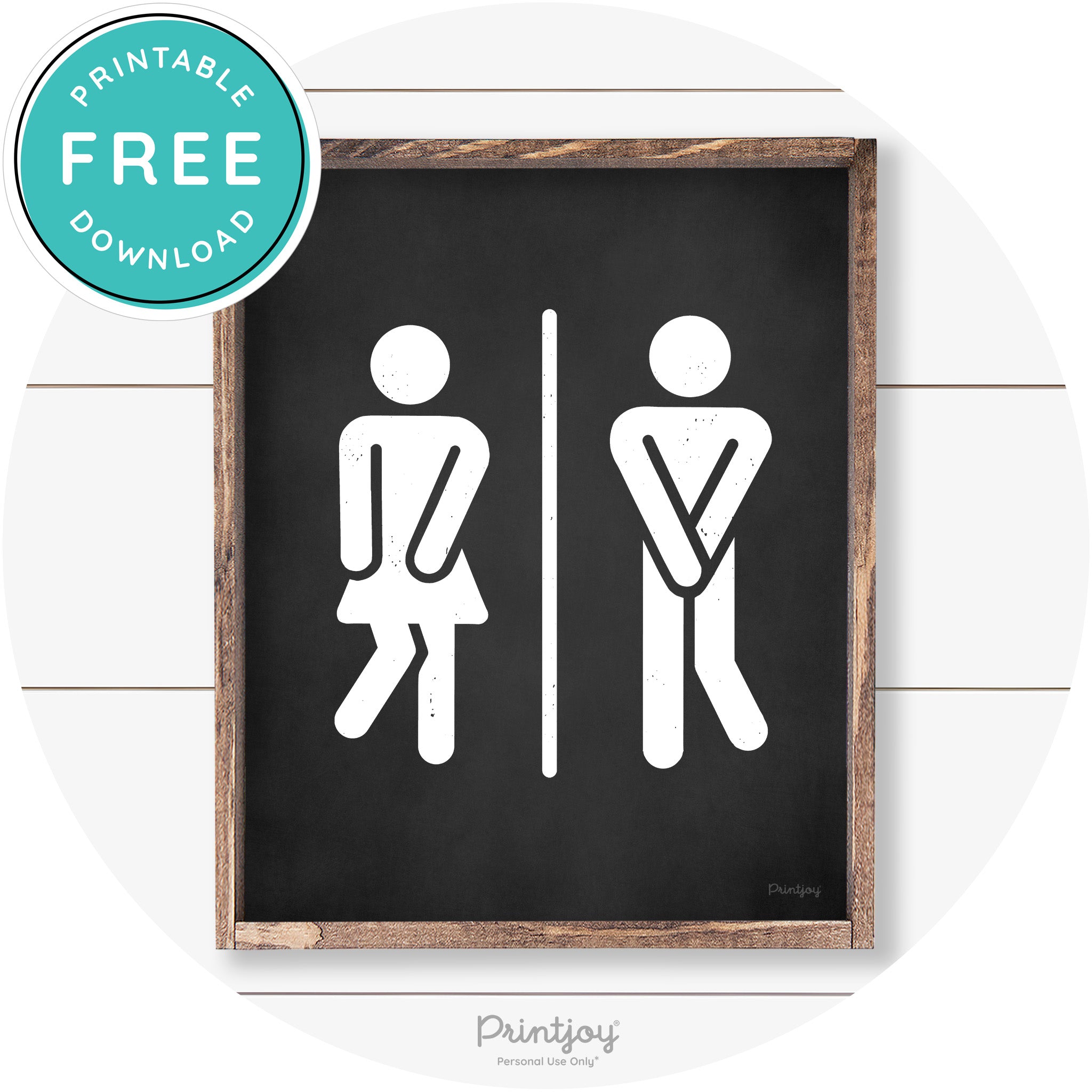 Gotta Go Potty Dance Restroom Sign Farmhouse Art Free Printable