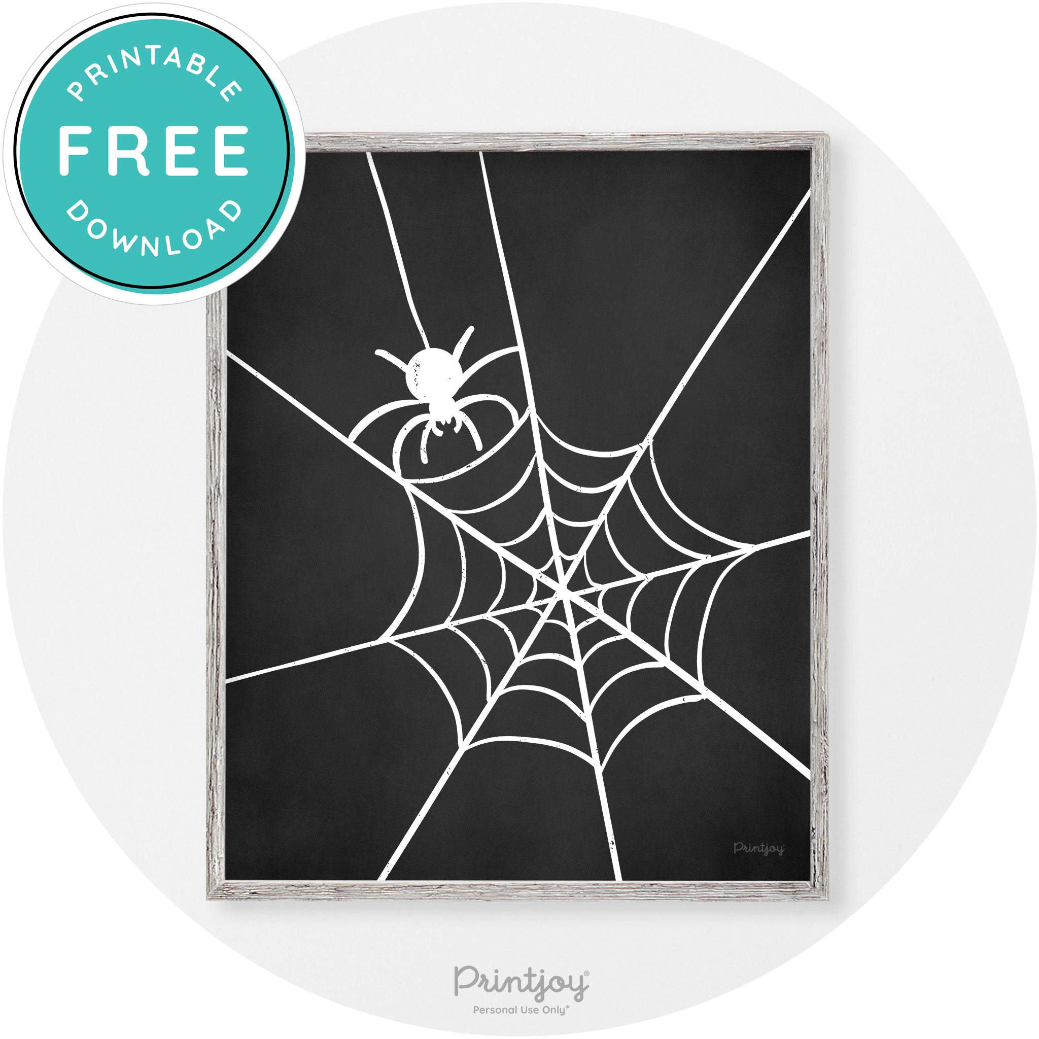 Halloween Spider Web Modern Vintage Wall Art Free Printable - Printjoy