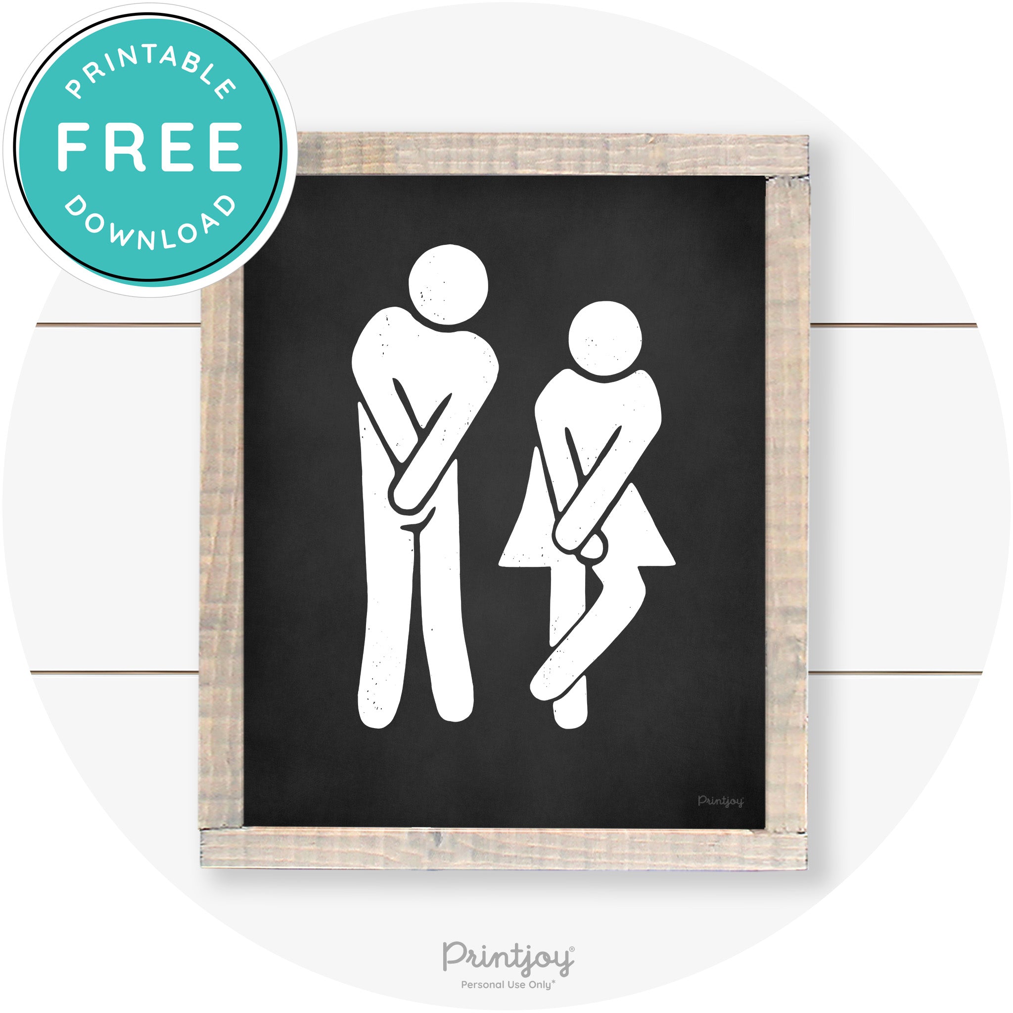 Potty Dance Gotta Go Sign Funny Farmhouse Wall Art Free Printable - Printjoy
