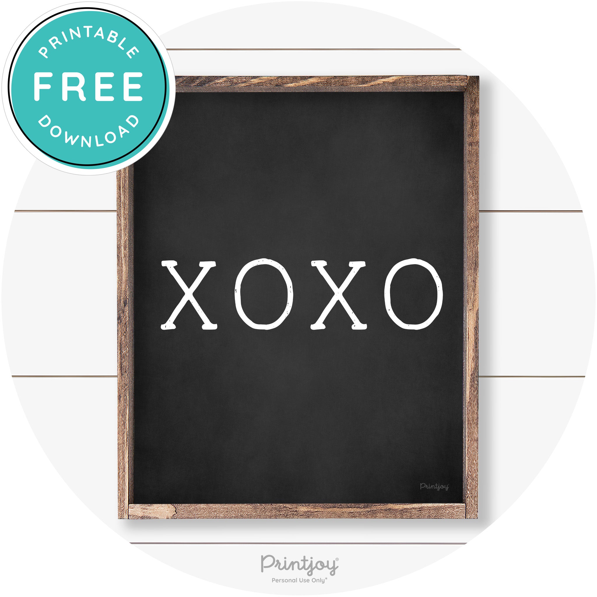 Xoxo Cute Couples Love Modern Farmhouse Wall Art Free Printable