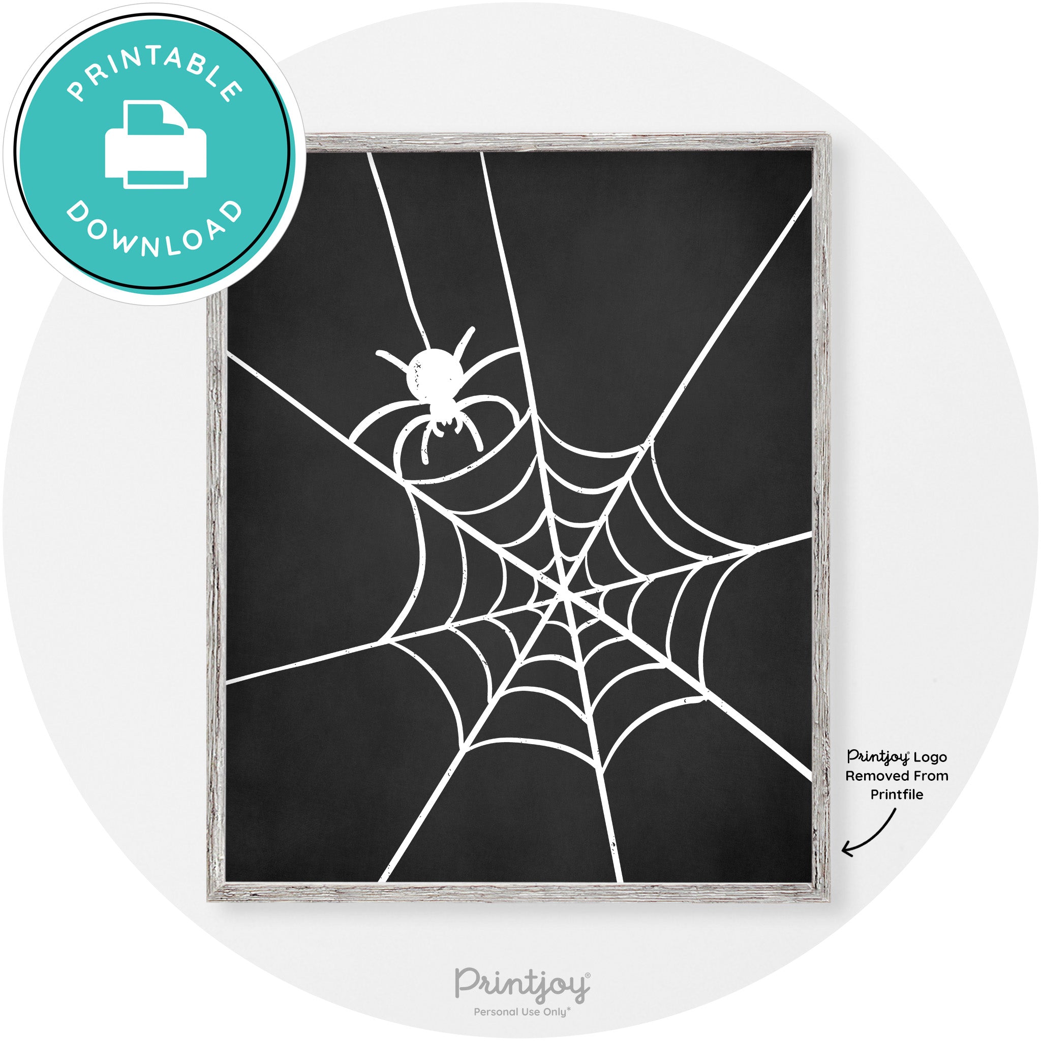 Halloween Spider Web Modern Vintage Wall Art Free Printable - Printjoy