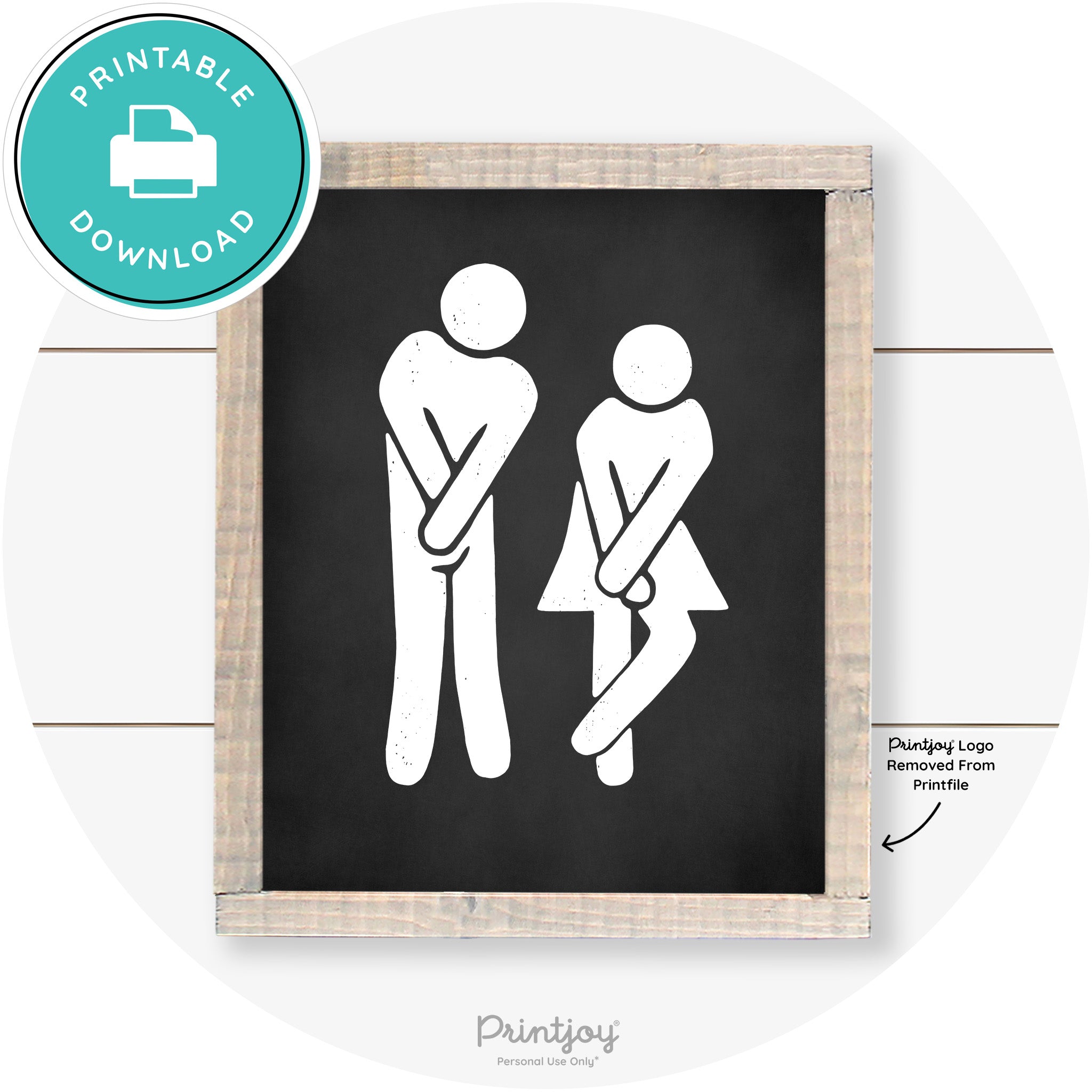 Potty Dance Gotta Go Sign Funny Farmhouse Wall Art Free Printable - Printjoy