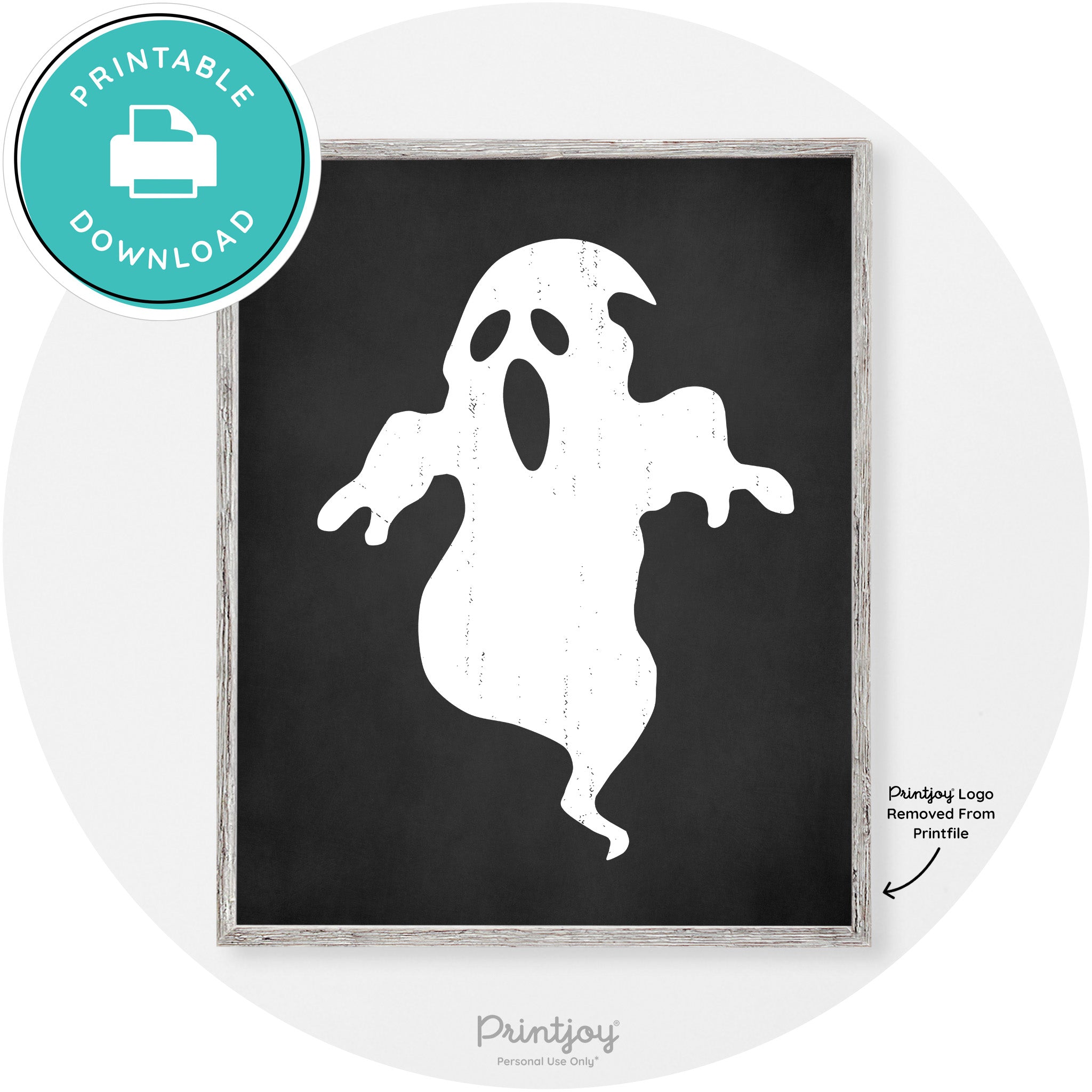 Spooky Ghost Boogie Man Halloween Vintage Wall Art Free Printable - Printjoy