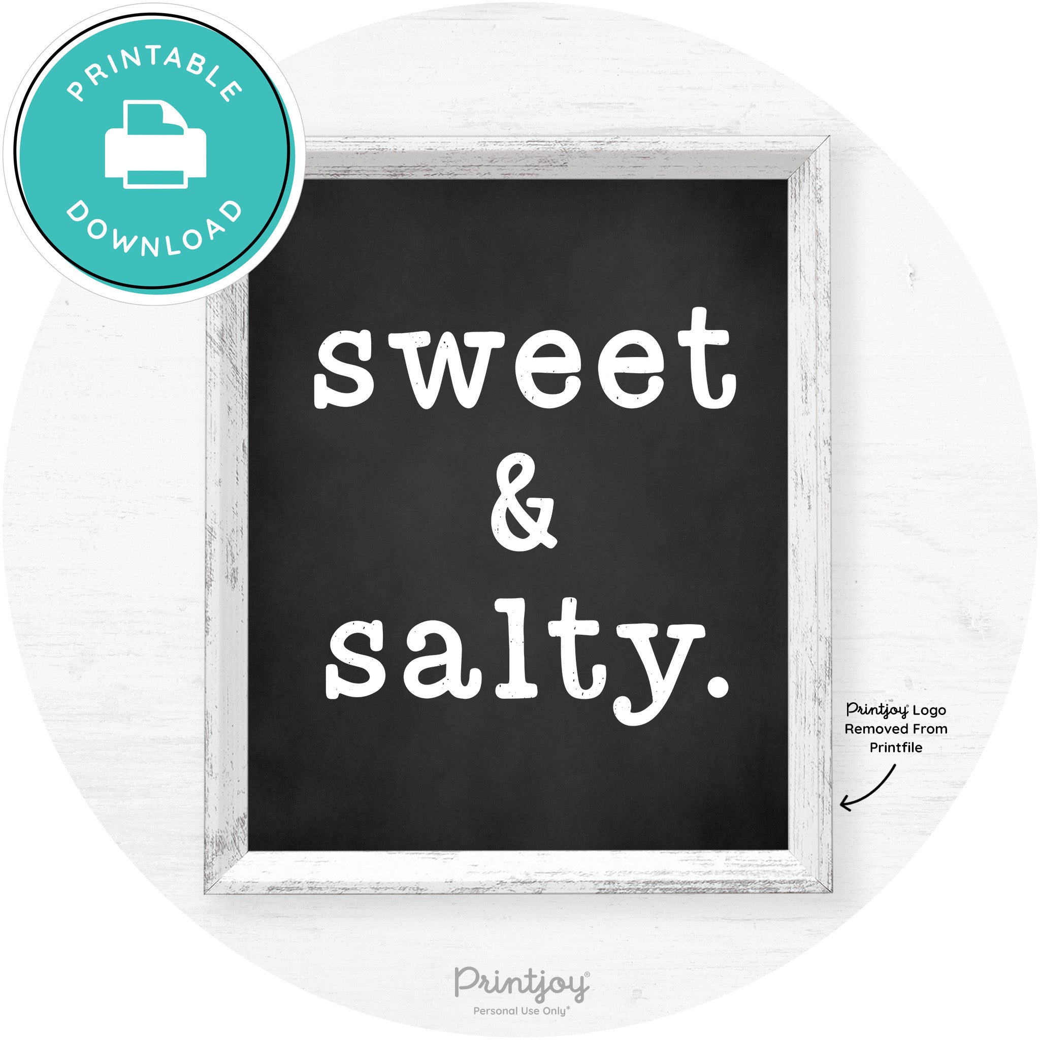 Sweet & Salty Southern Kitchen Farmhouse Wall Art Free Printable