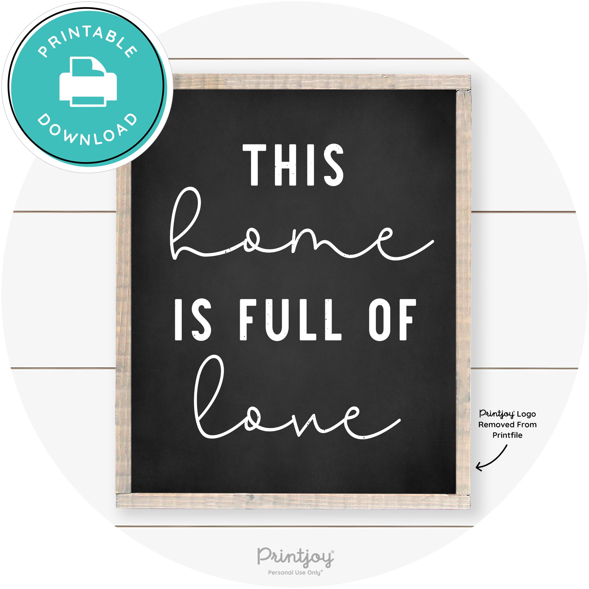 This Home Is Love Farmhouse Living Room Wall Art Free Printable - Printjoy