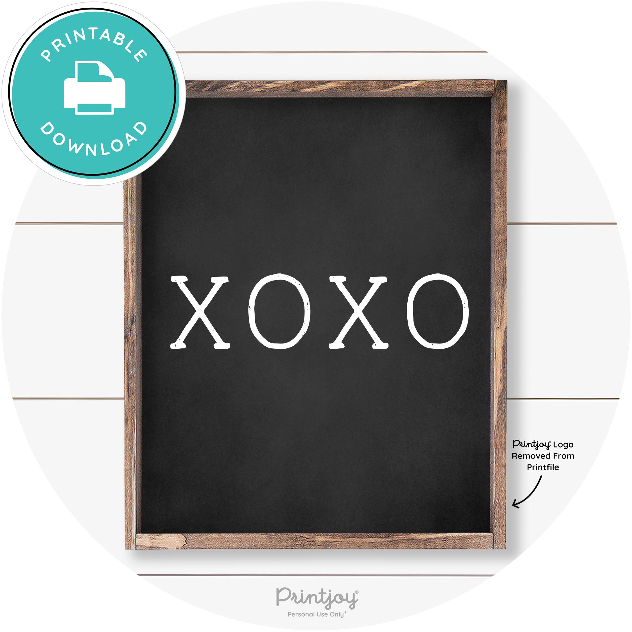 Xoxo Cute Couples Love Modern Farmhouse Wall Art Free Printable