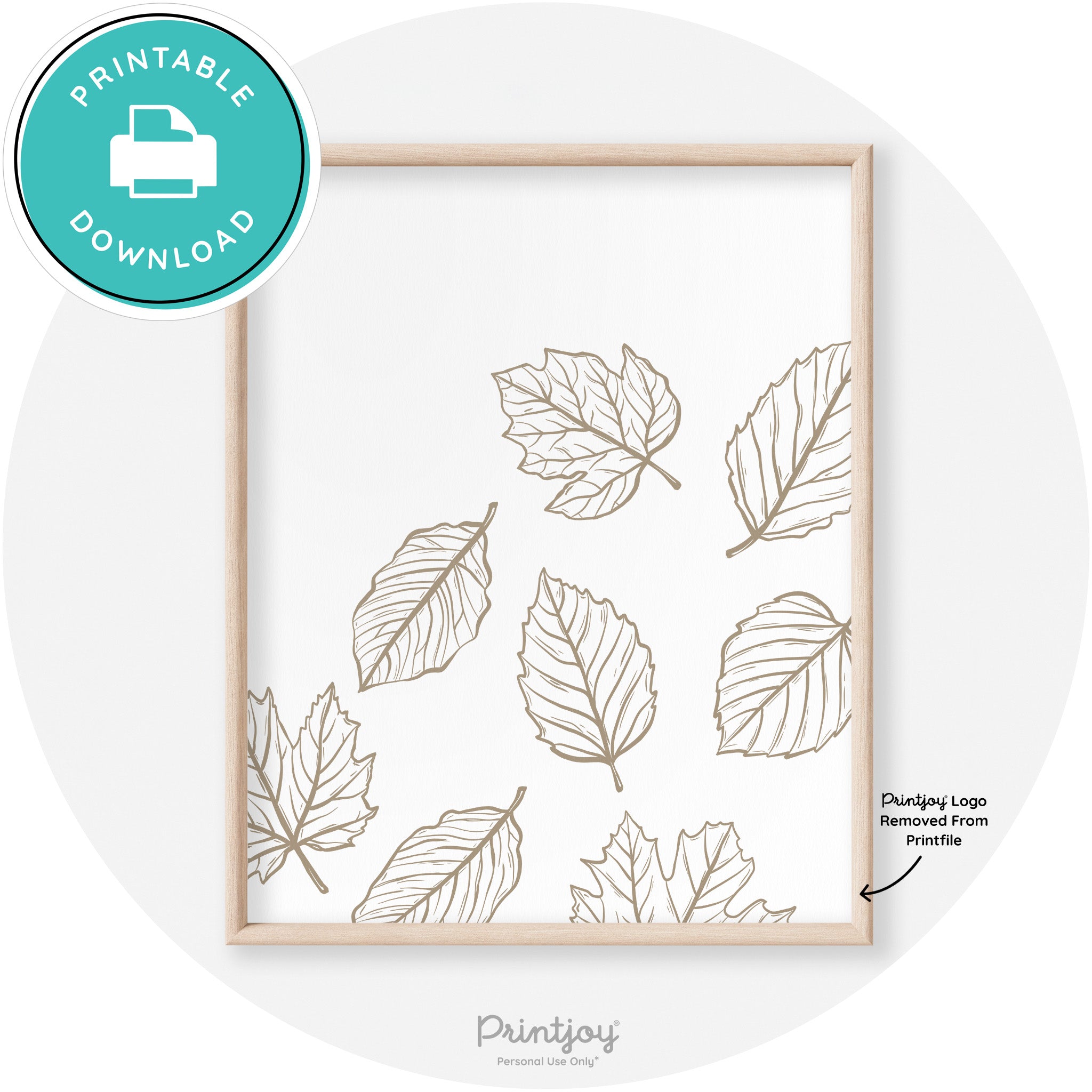 Falling Leaves Drawing Fall Modern Transitional Wall Art Free Printable - Printjoy