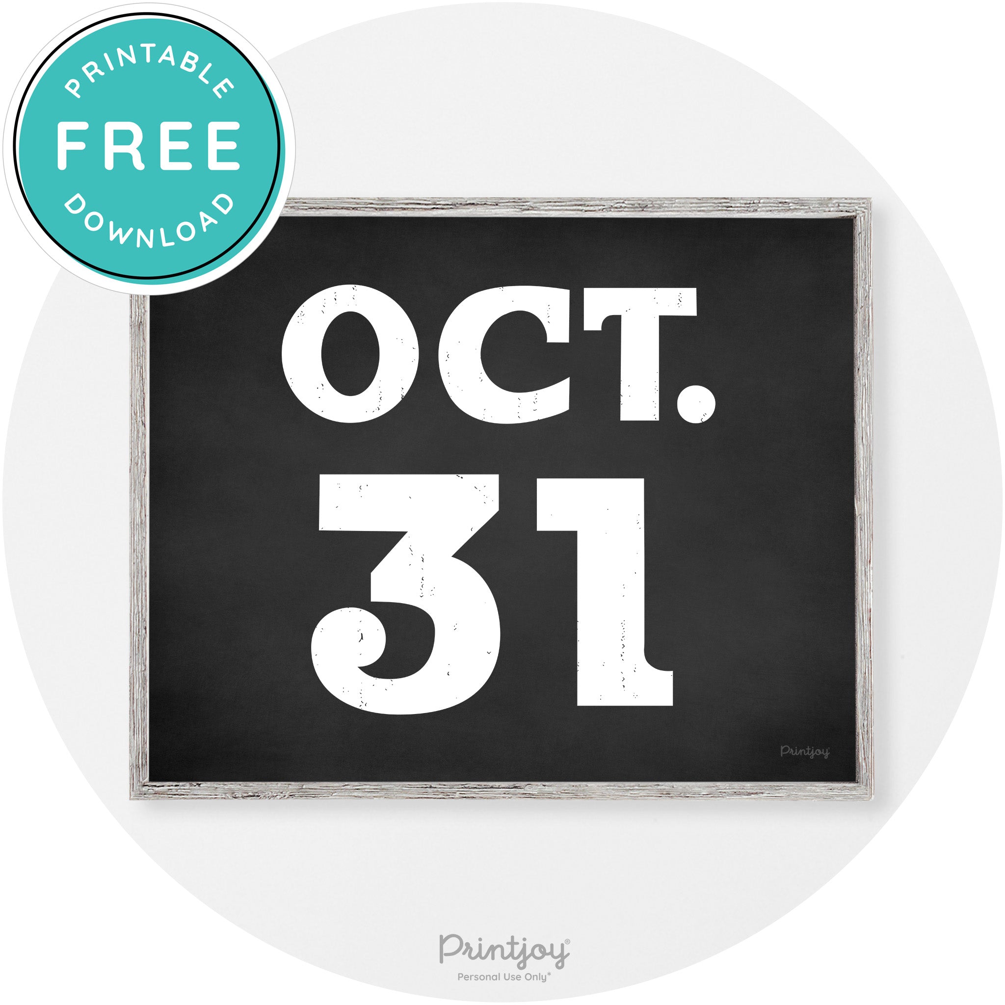 October 31 Halloween Day Vintage Halloween Wall Art Free Printable - Printjoy