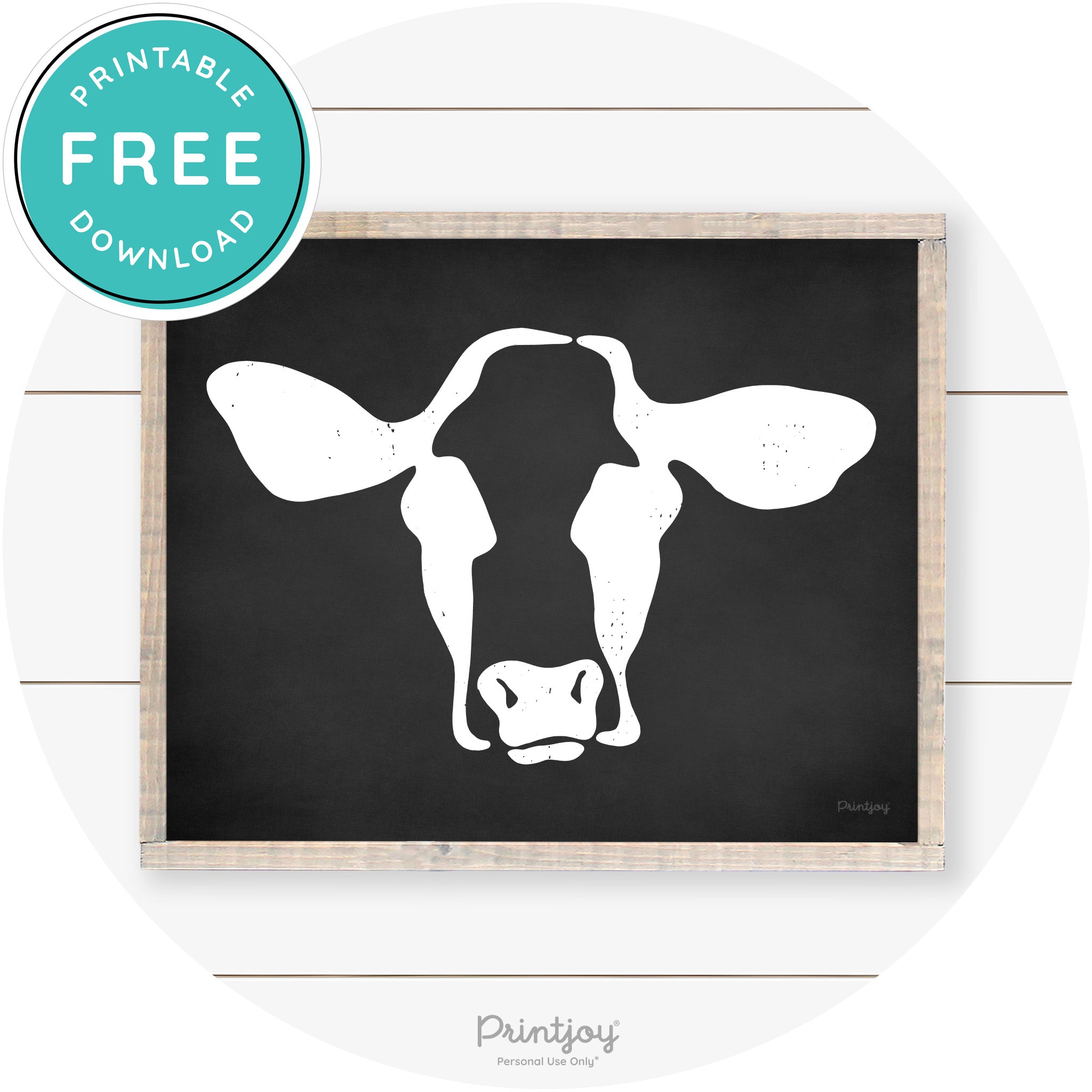 Cow Rustic Farmhouse Living Room Wall Art Decor Free Printable - Printjoy