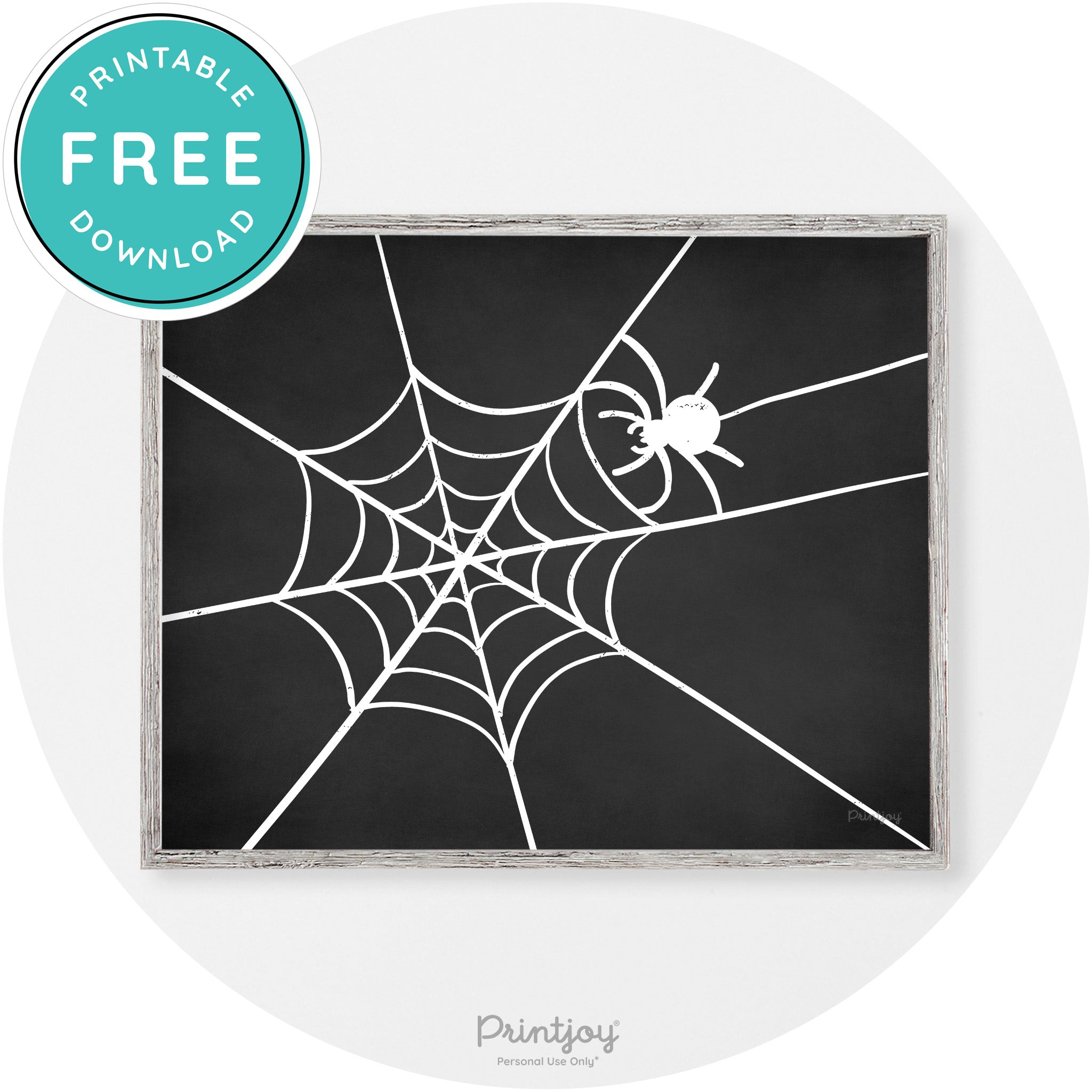 Halloween Spider Web Modern Vintage Wall Art Free Printable - Printjoy