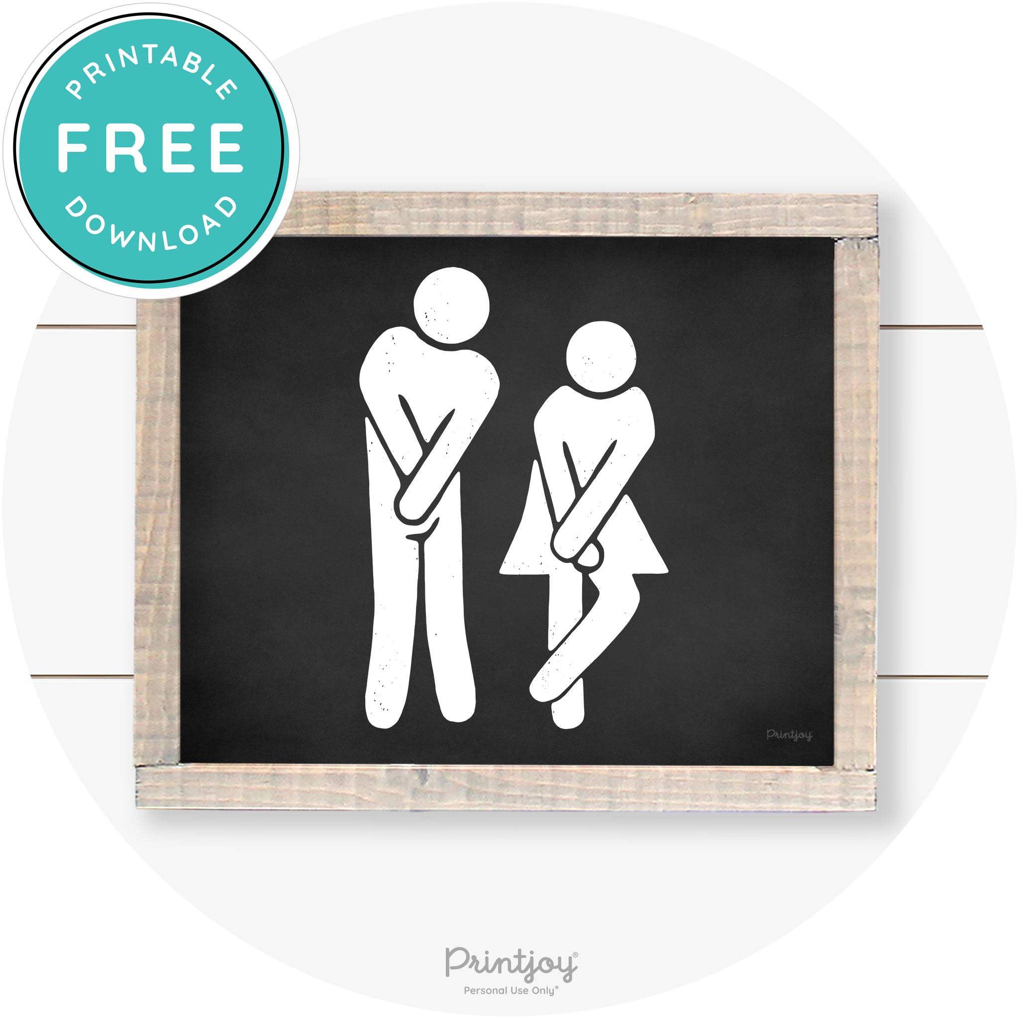 Potty Dance Gotta Go Sign Funny Farmhouse Wall Art Free Printable - Printjoy