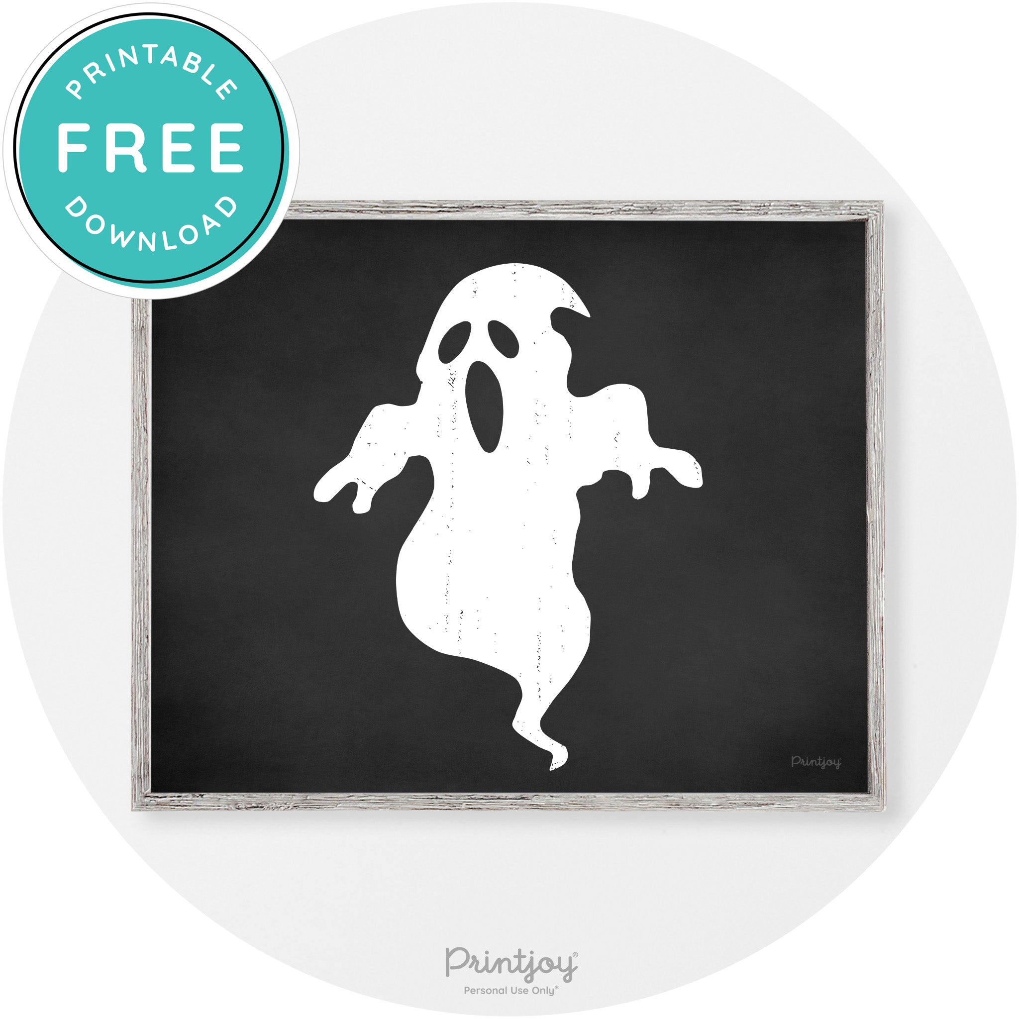 Spooky Ghost Boogie Man Halloween Vintage Wall Art Free Printable - Printjoy