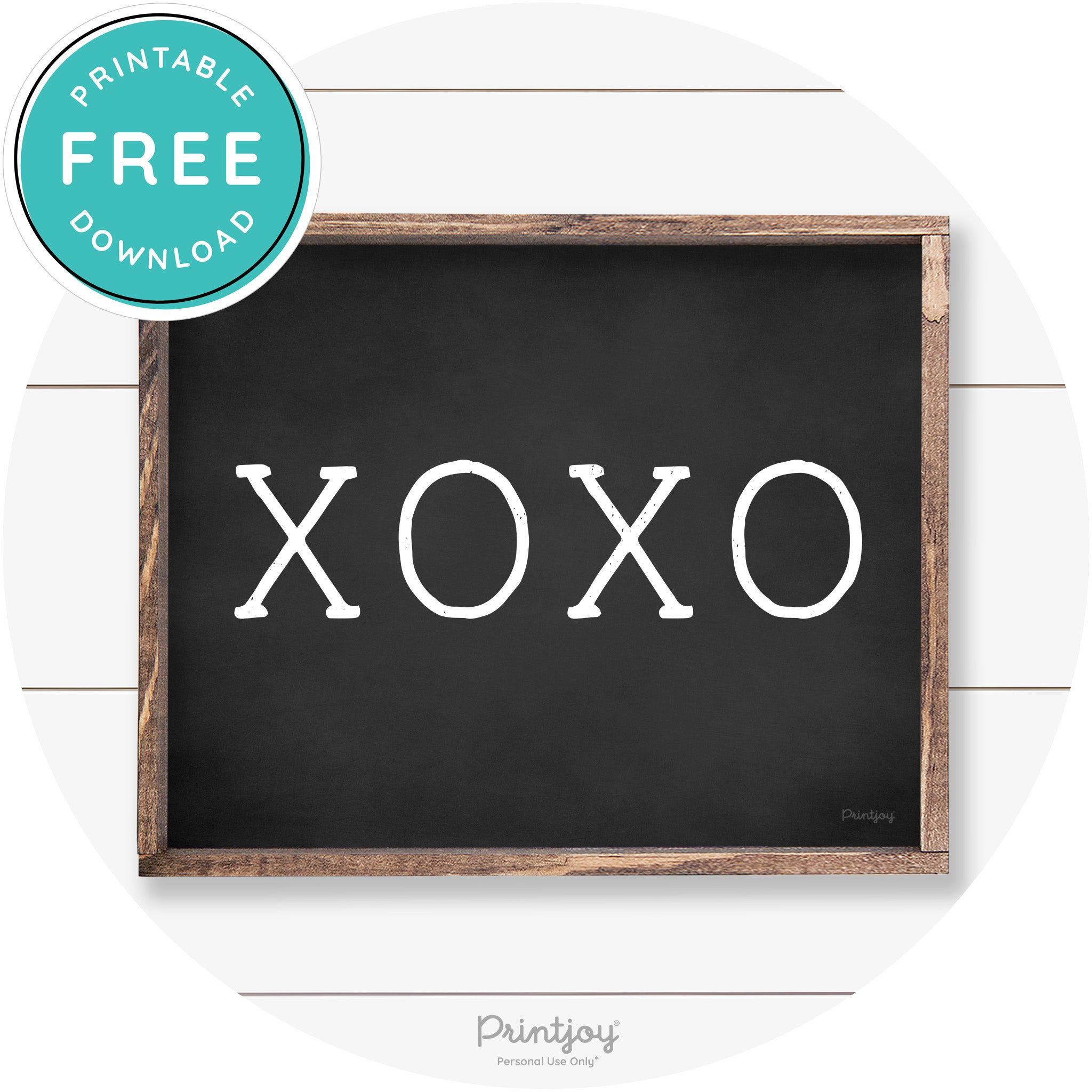 Xoxo Cute Couples Love Modern Farmhouse Wall Art Free Printable