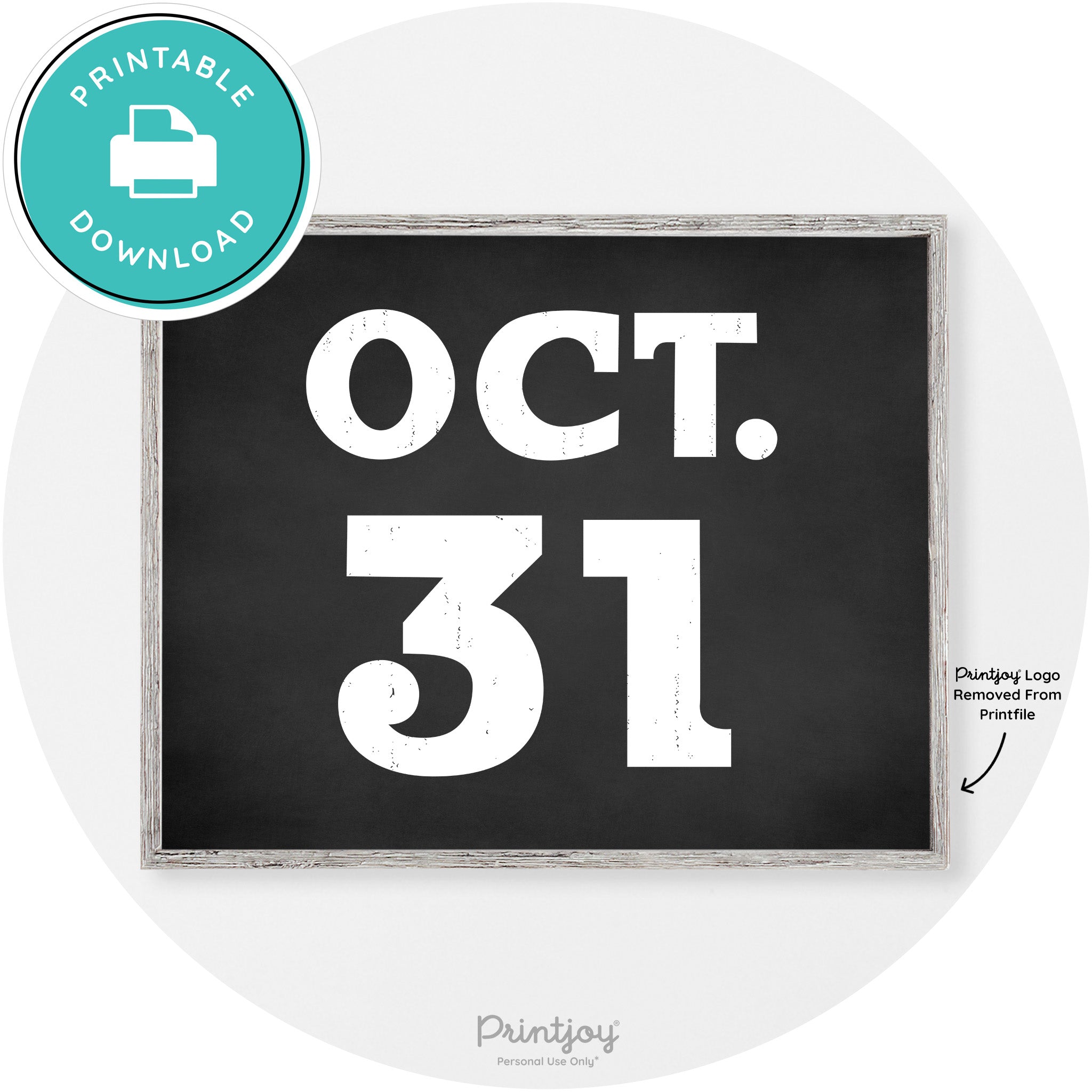 October 31 Halloween Day Vintage Halloween Wall Art Free Printable - Printjoy