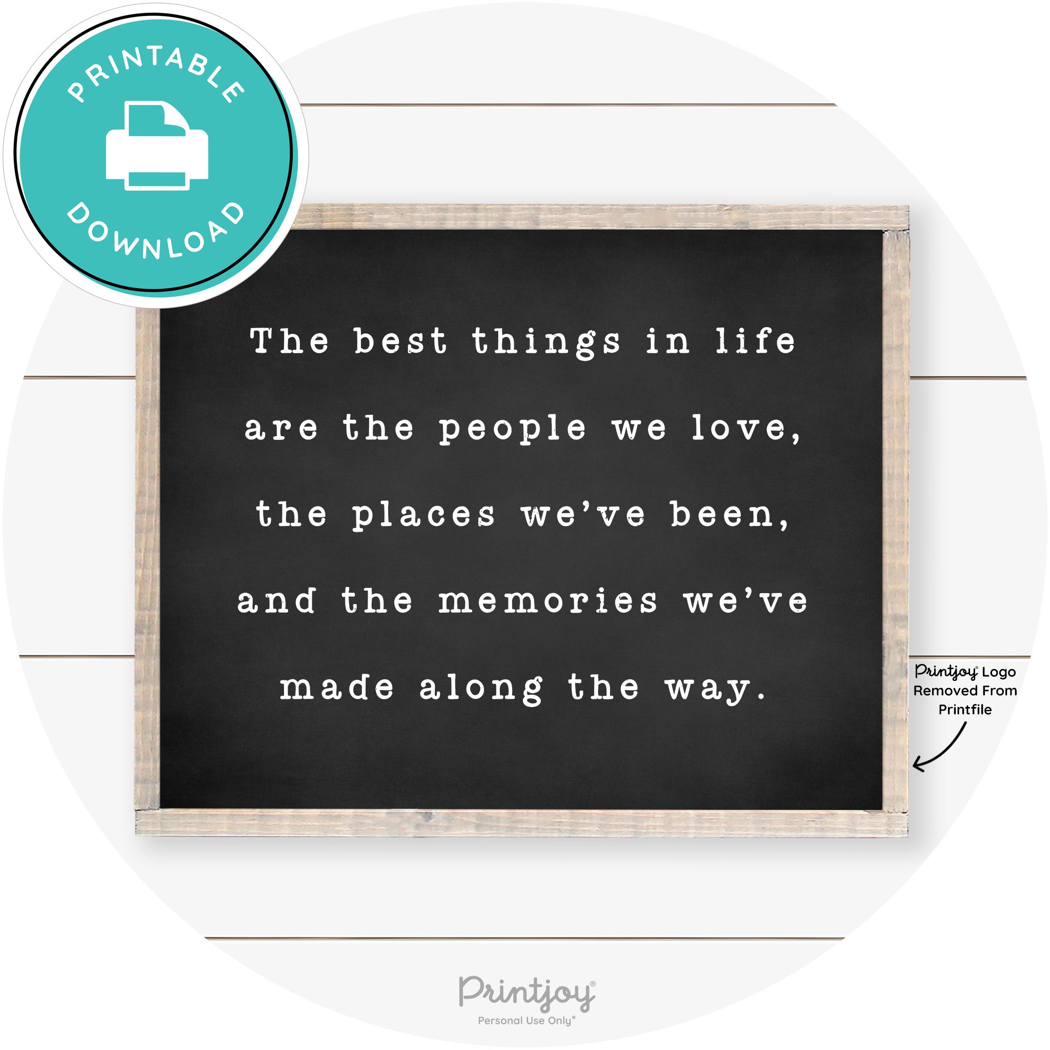 Best Things Quote Farmhouse Living Room Wall Art Free Printable - Printjoy
