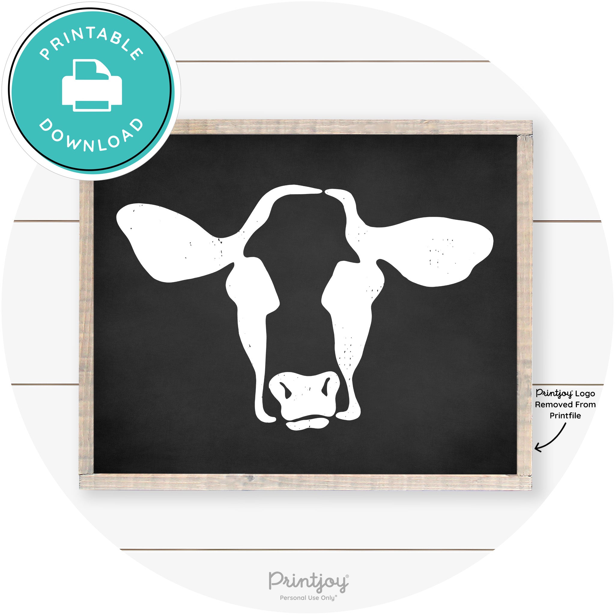 Cow Rustic Farmhouse Living Room Wall Art Decor Free Printable - Printjoy
