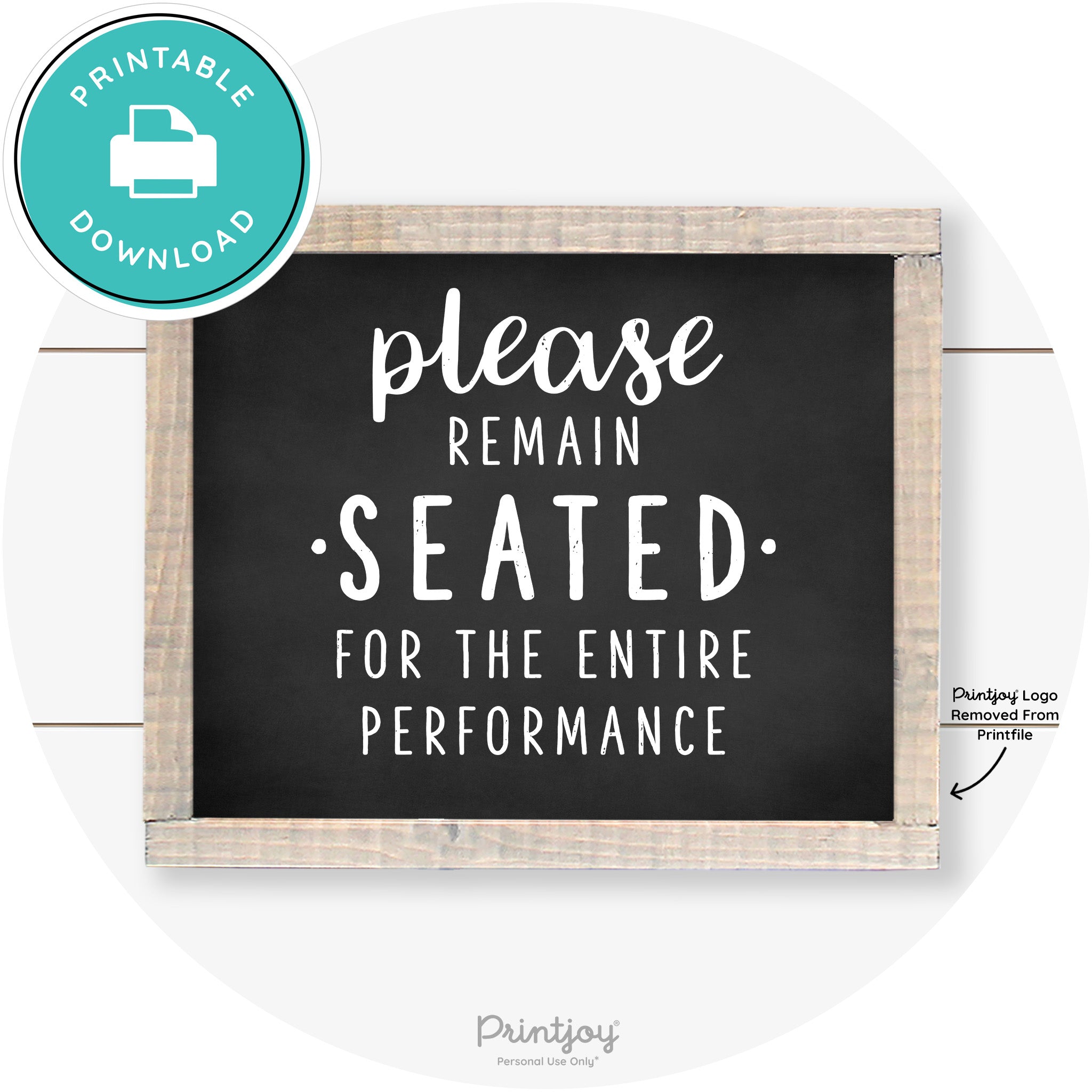 Please Remain Seated Funny Bathroom Farmhouse Art Free Printable