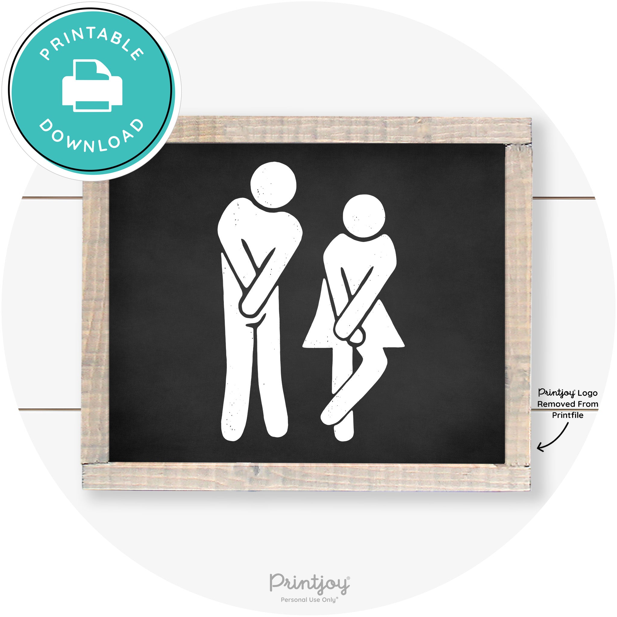Potty Dance Gotta Go Sign Funny Farmhouse Wall Art Free Printable - Printjoy