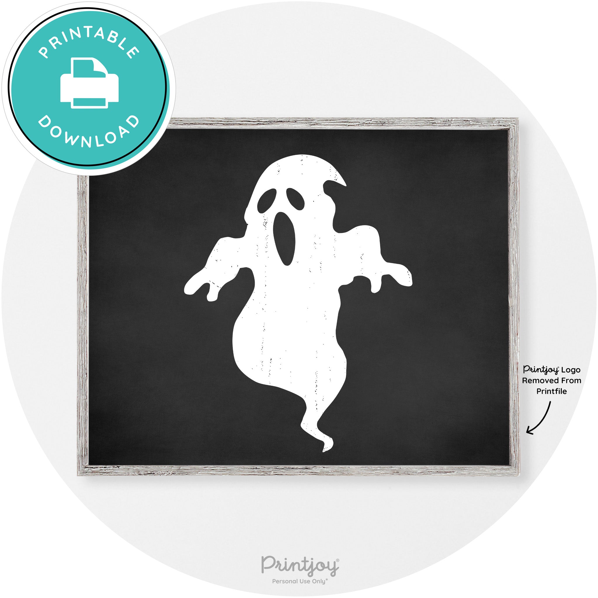Spooky Ghost Boogie Man Halloween Vintage Wall Art Free Printable - Printjoy