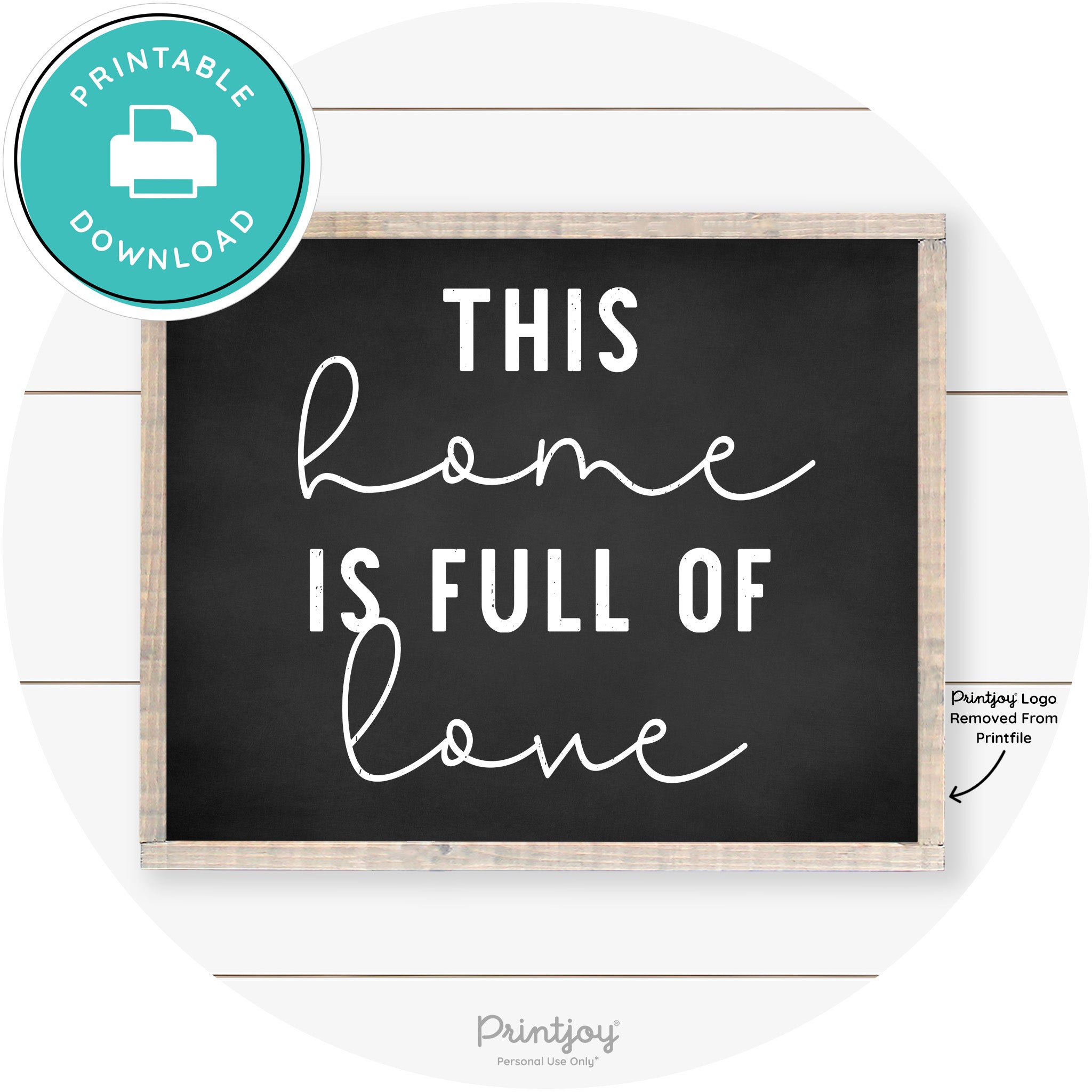 This Home Is Love Farmhouse Living Room Wall Art Free Printable - Printjoy
