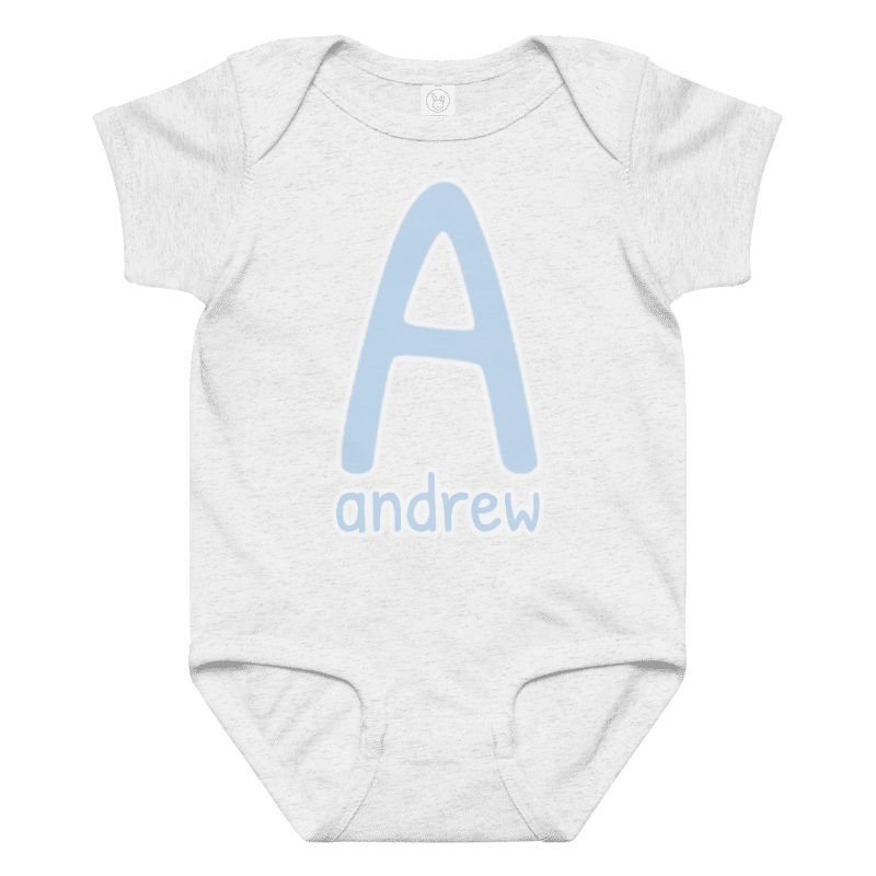 Baby Boy Monogram Name Personalized Onesie - Printjoy