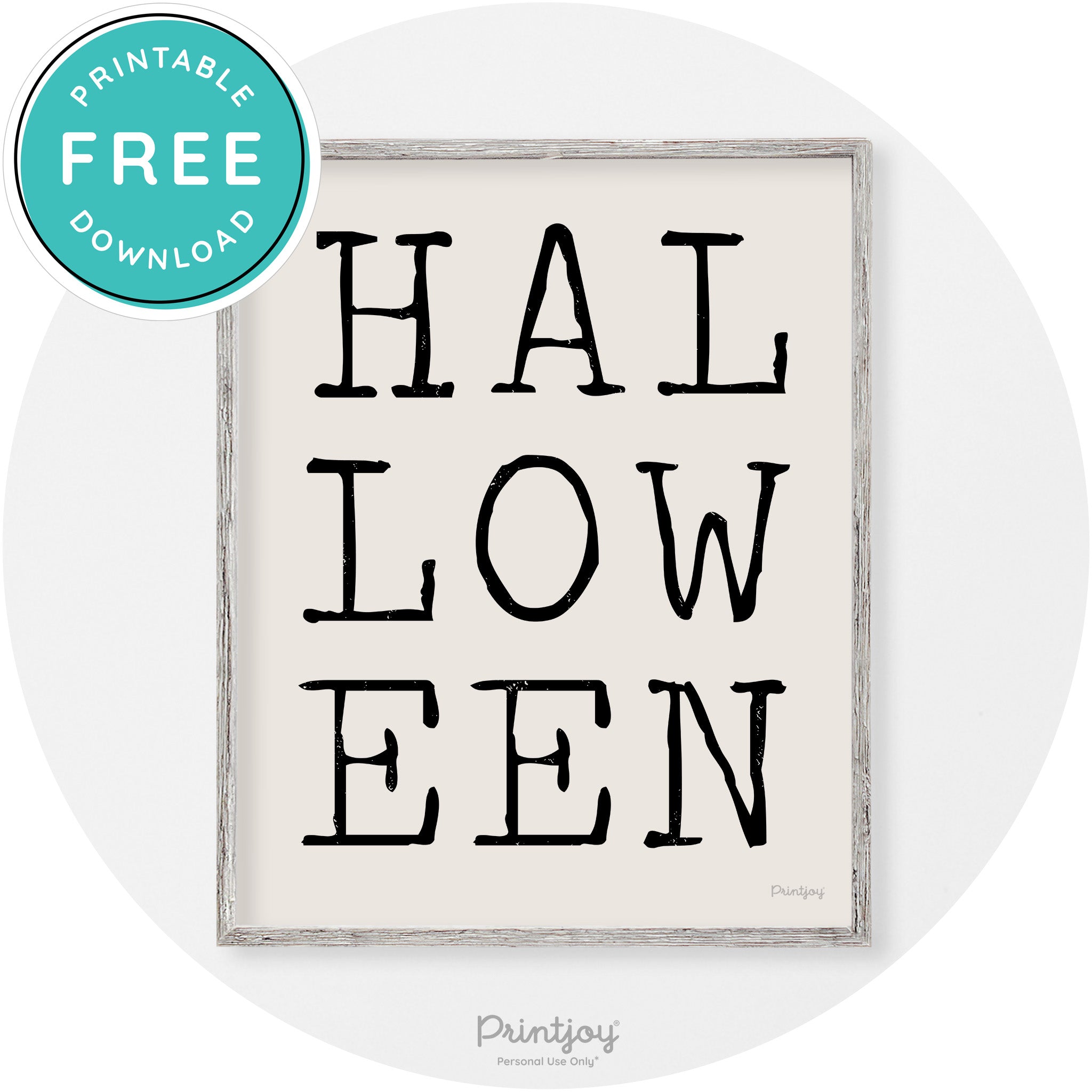 Halloween Eerie Typography Vintage Halloween Wall Art Free Printable - Printjoy