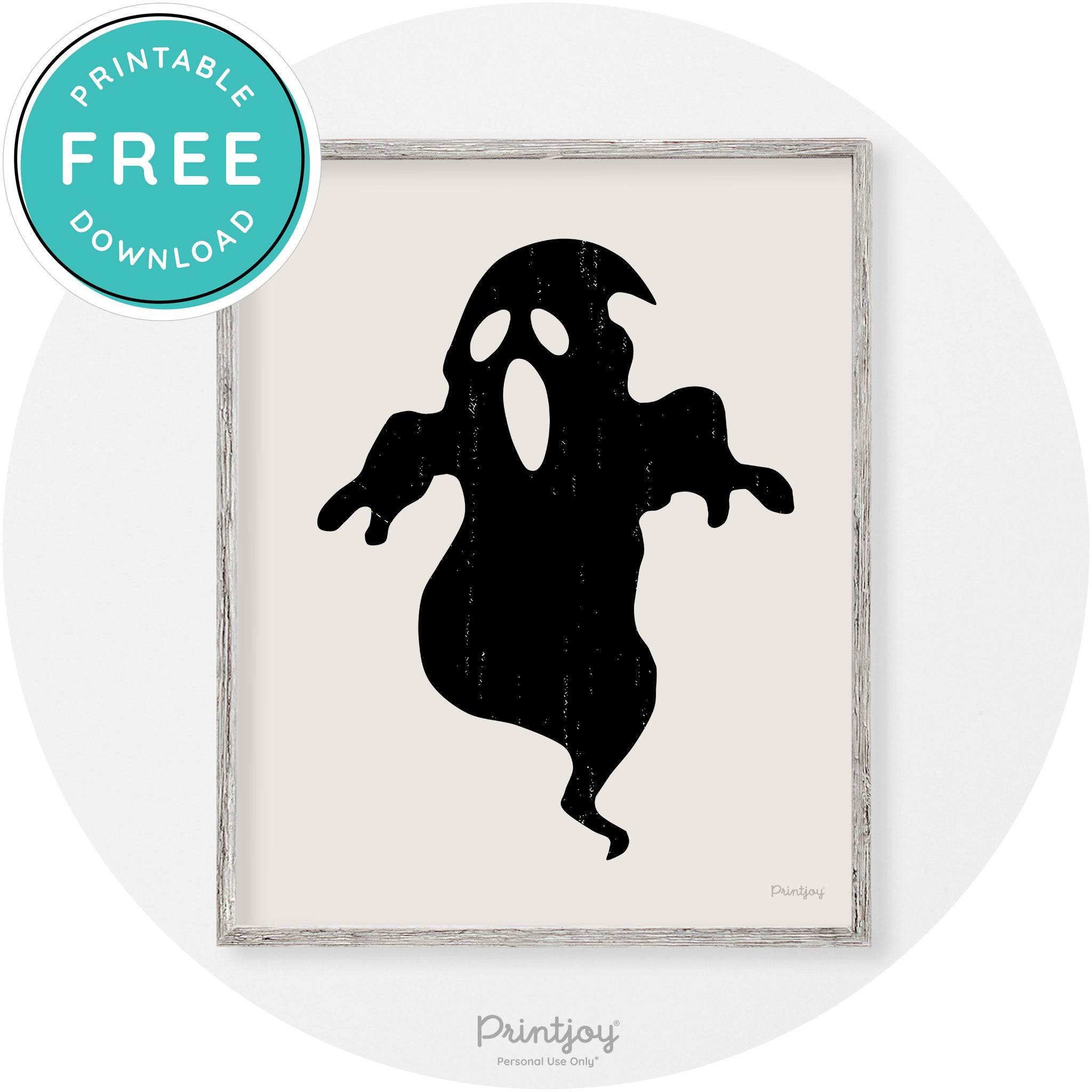 Spooky Ghost Boogie Man Halloween Vintage Wall Art Free Printable - Printjoy
