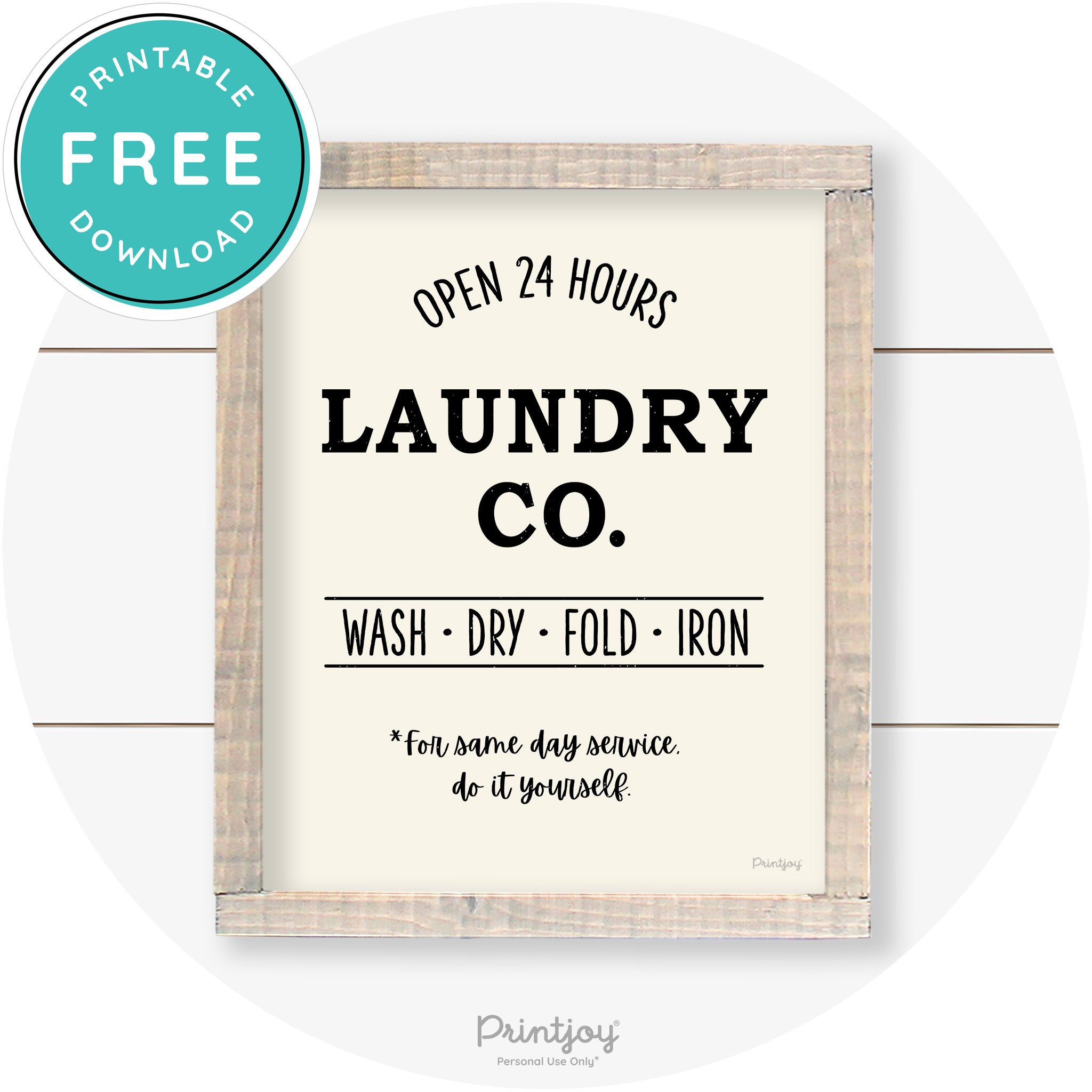 Laundry Co Do It Yourself Funny Farmhouse Wall Art Free Printable - Printjoy