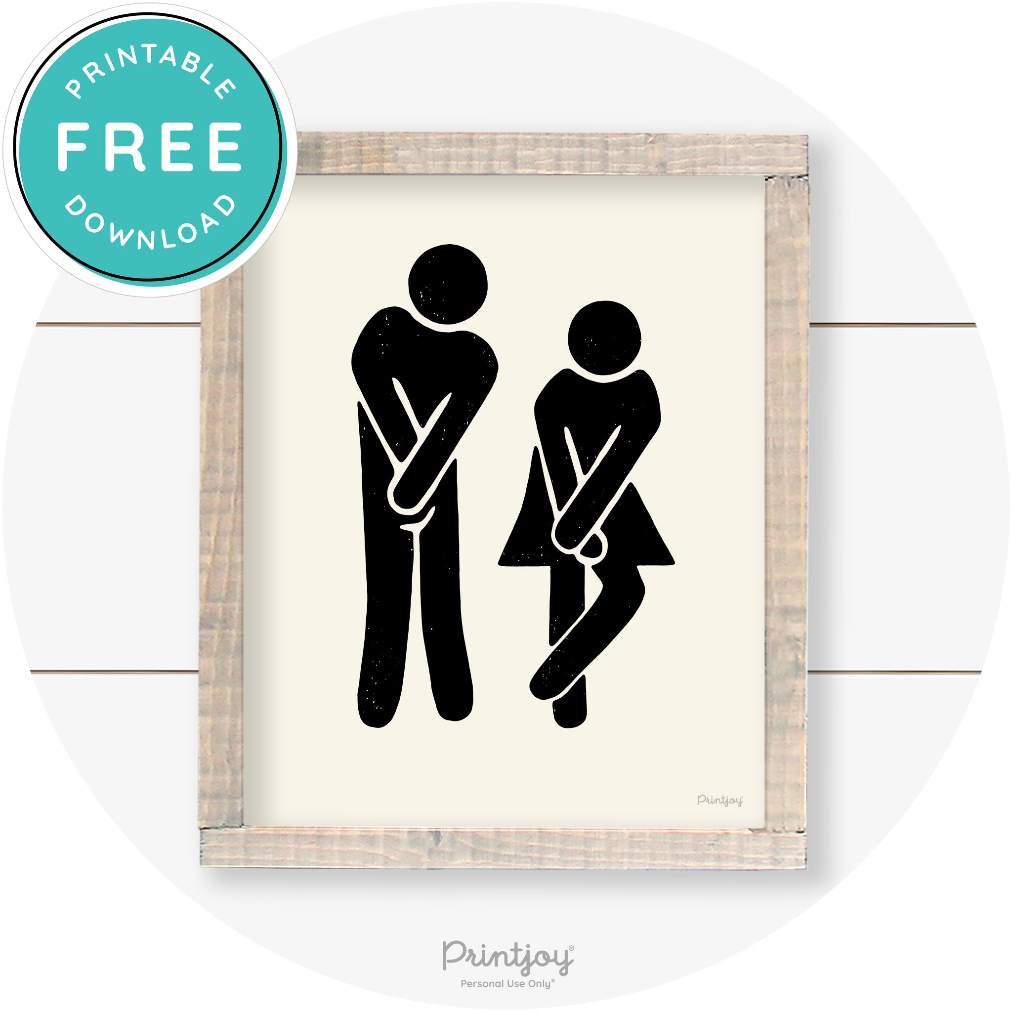 Potty Dance Gotta Go Sign Funny Farmhouse Wall Art Free Printable - Printjoy