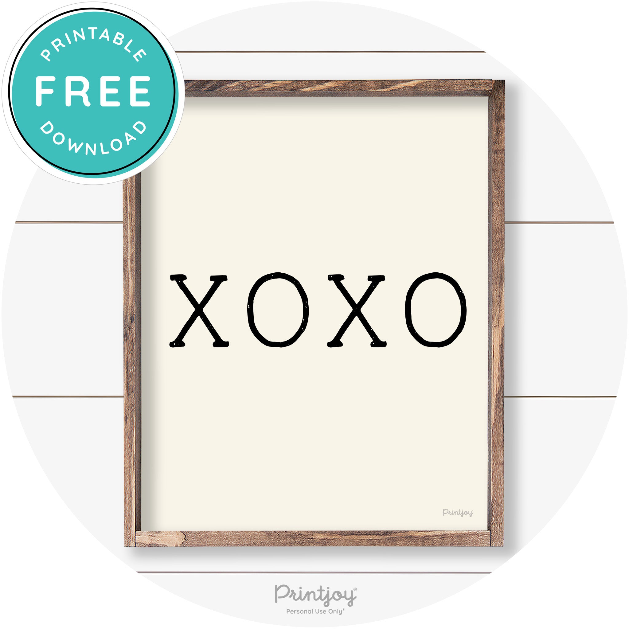 Xoxo Cute Couples Love Modern Farmhouse Wall Art Free Printable