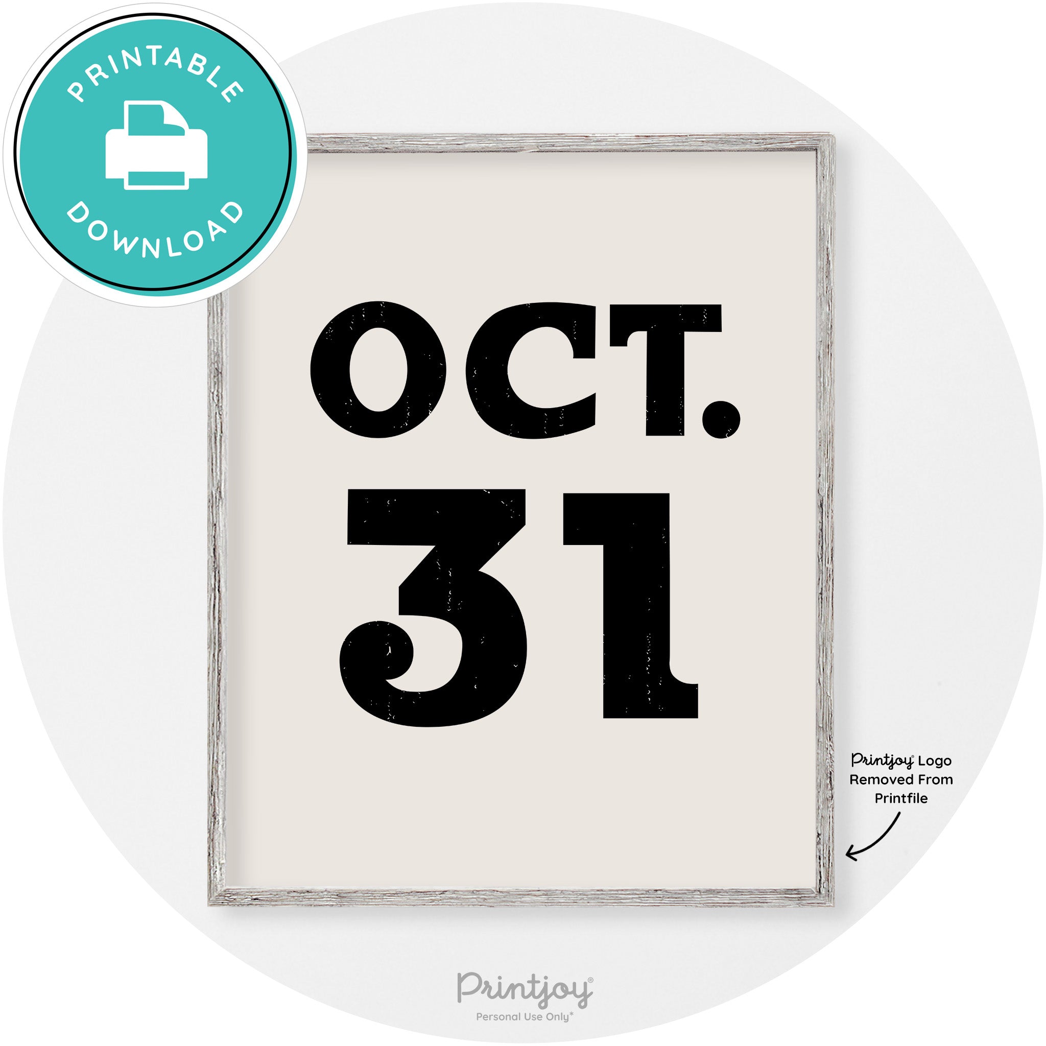 October 31 Halloween Day Vintage Halloween Wall Art Free Printable - Printjoy
