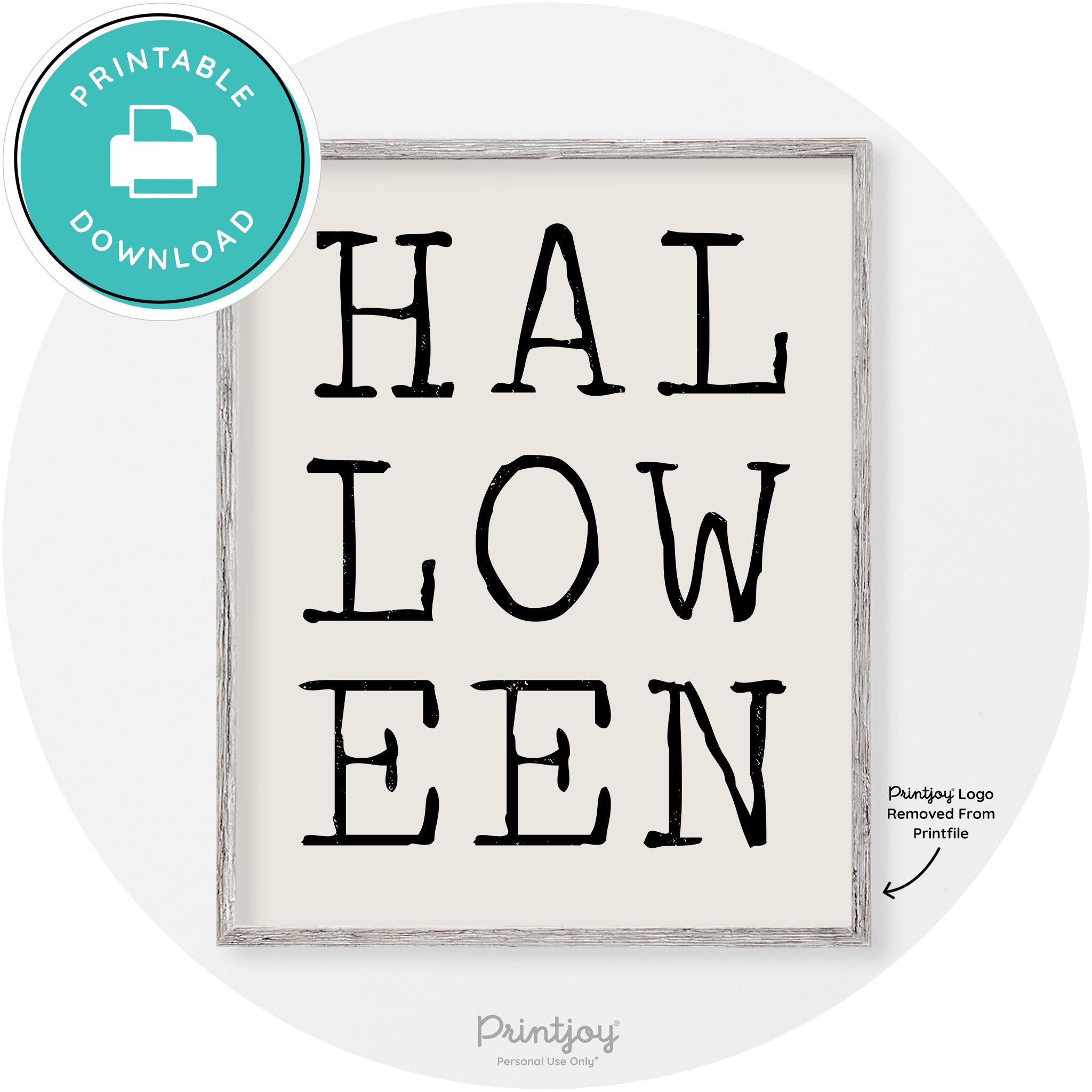 Halloween Eerie Typography Vintage Halloween Wall Art Free Printable - Printjoy