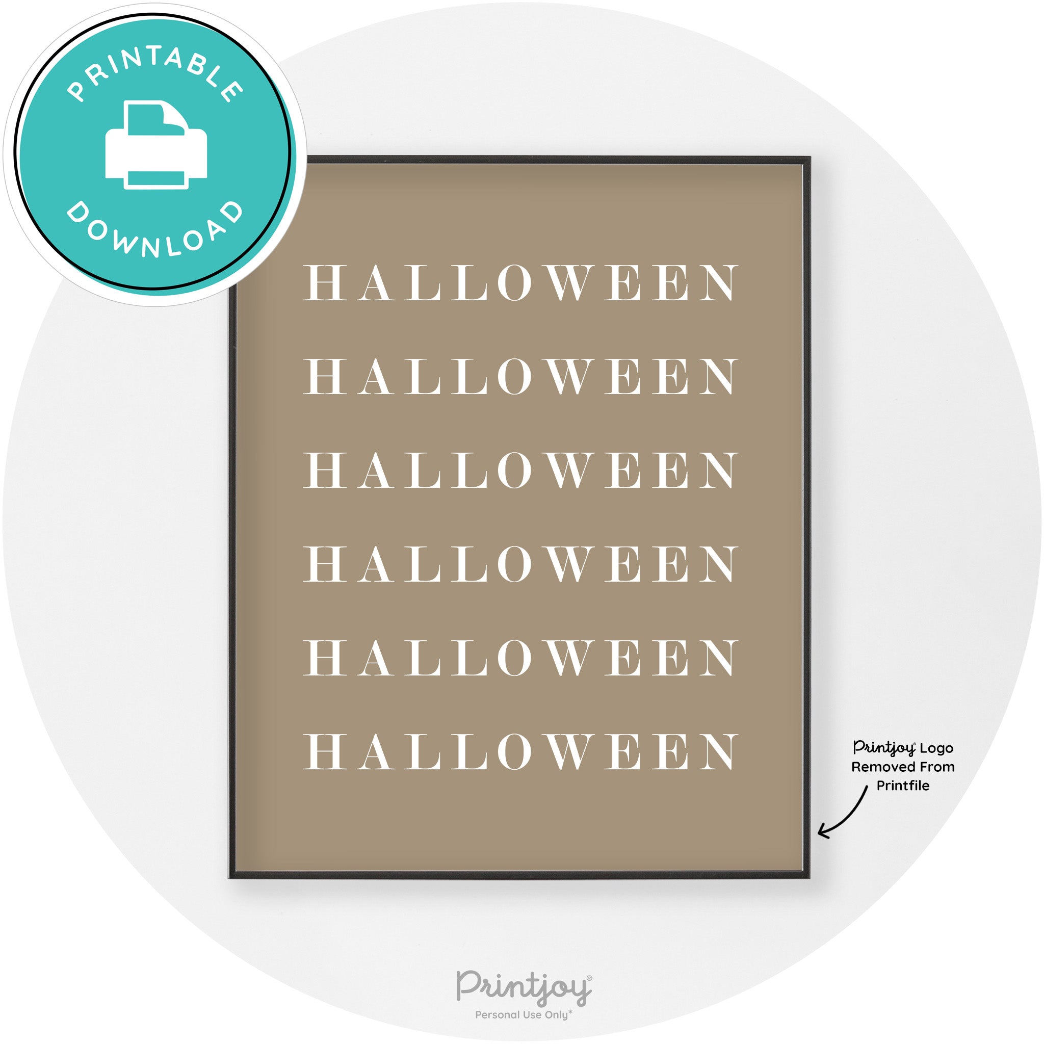 Halloween Cute Pattern Modern Chic Wall Art Decor Printable - Printjoy
