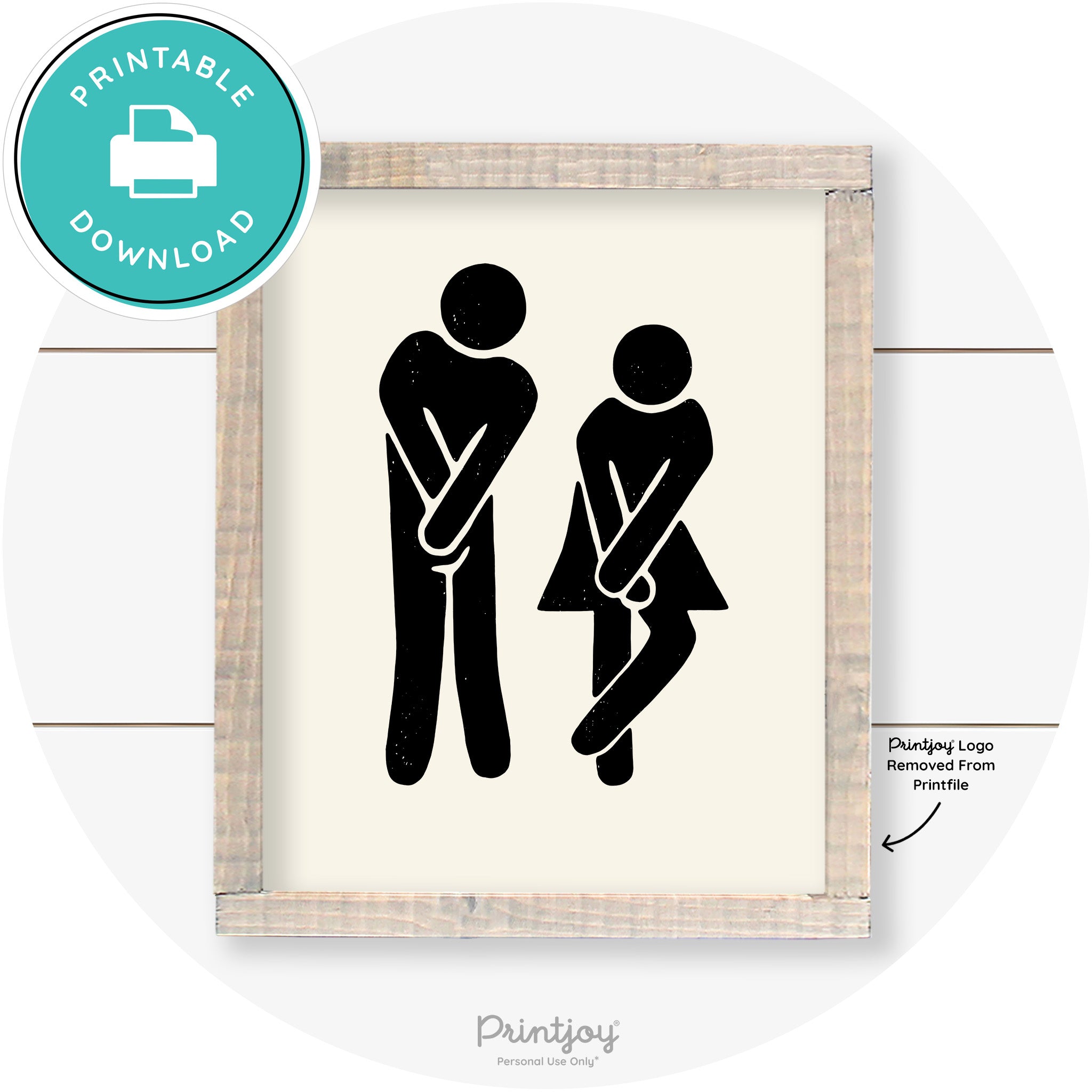 Potty Dance Gotta Go Sign Funny Farmhouse Wall Art Free Printable - Printjoy