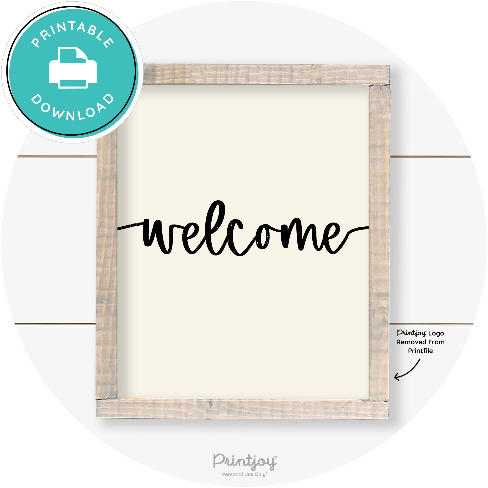 Welcome Entryway Sign Cute Farmhouse Wall Art Decor Free Printable