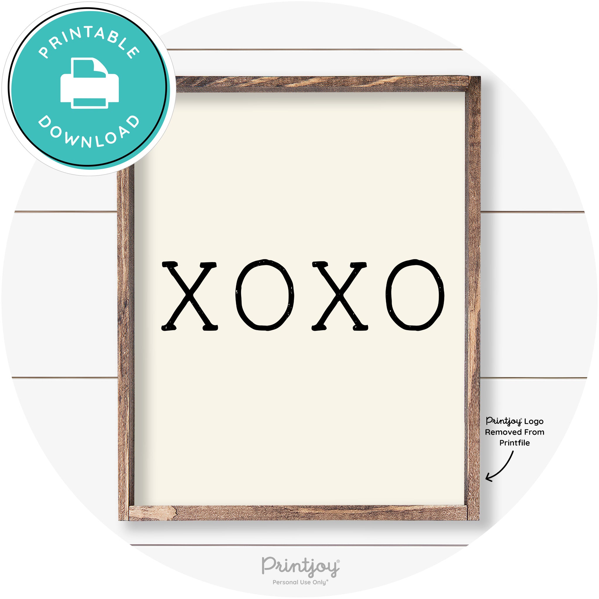 Xoxo Cute Couples Love Modern Farmhouse Wall Art Free Printable
